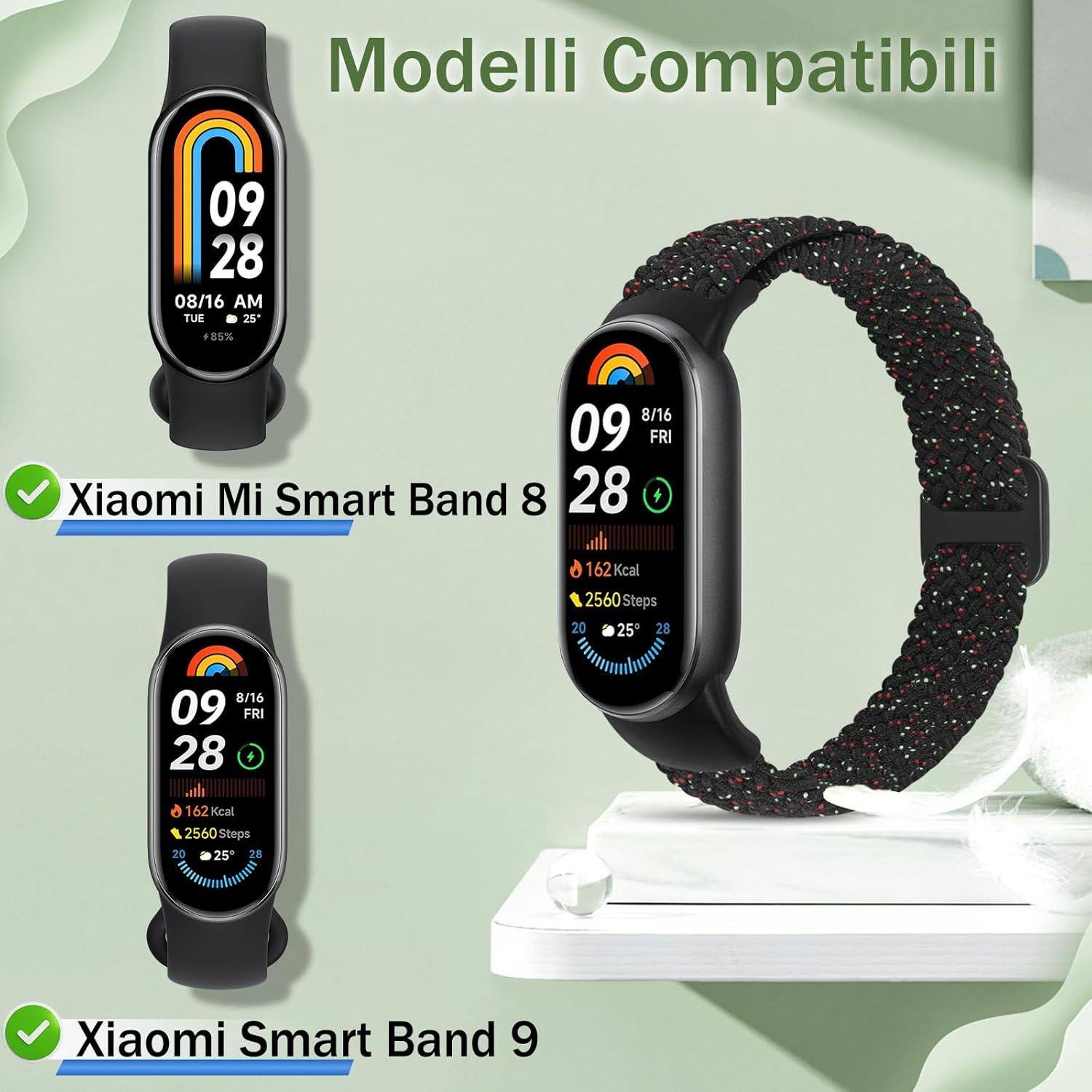 Bandas trenzadas TumpCez para Xiaomi Smart Band 9/8 - 2-Pack