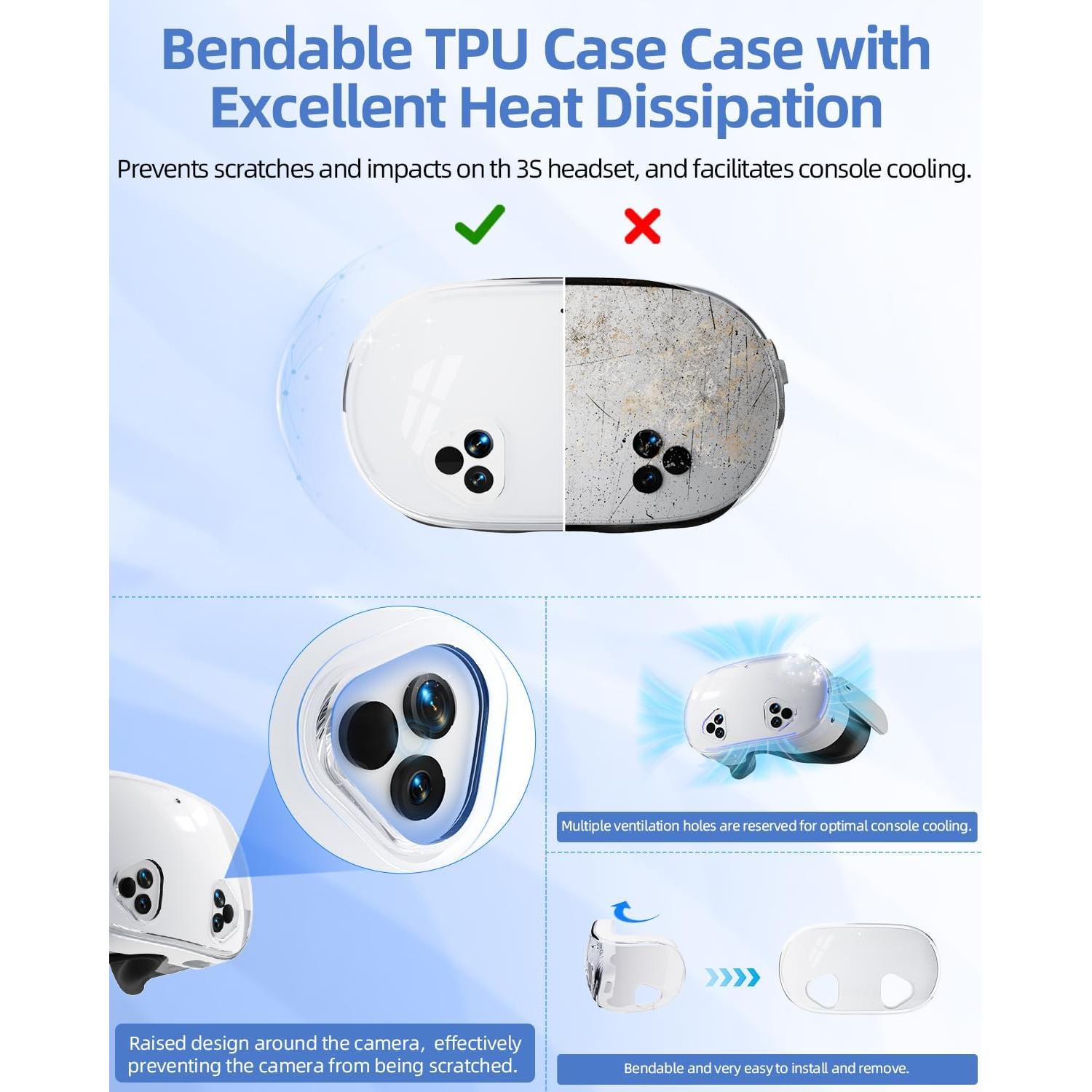 Funda Protectora TanReginal para Meta Quest 3S con Accesorios