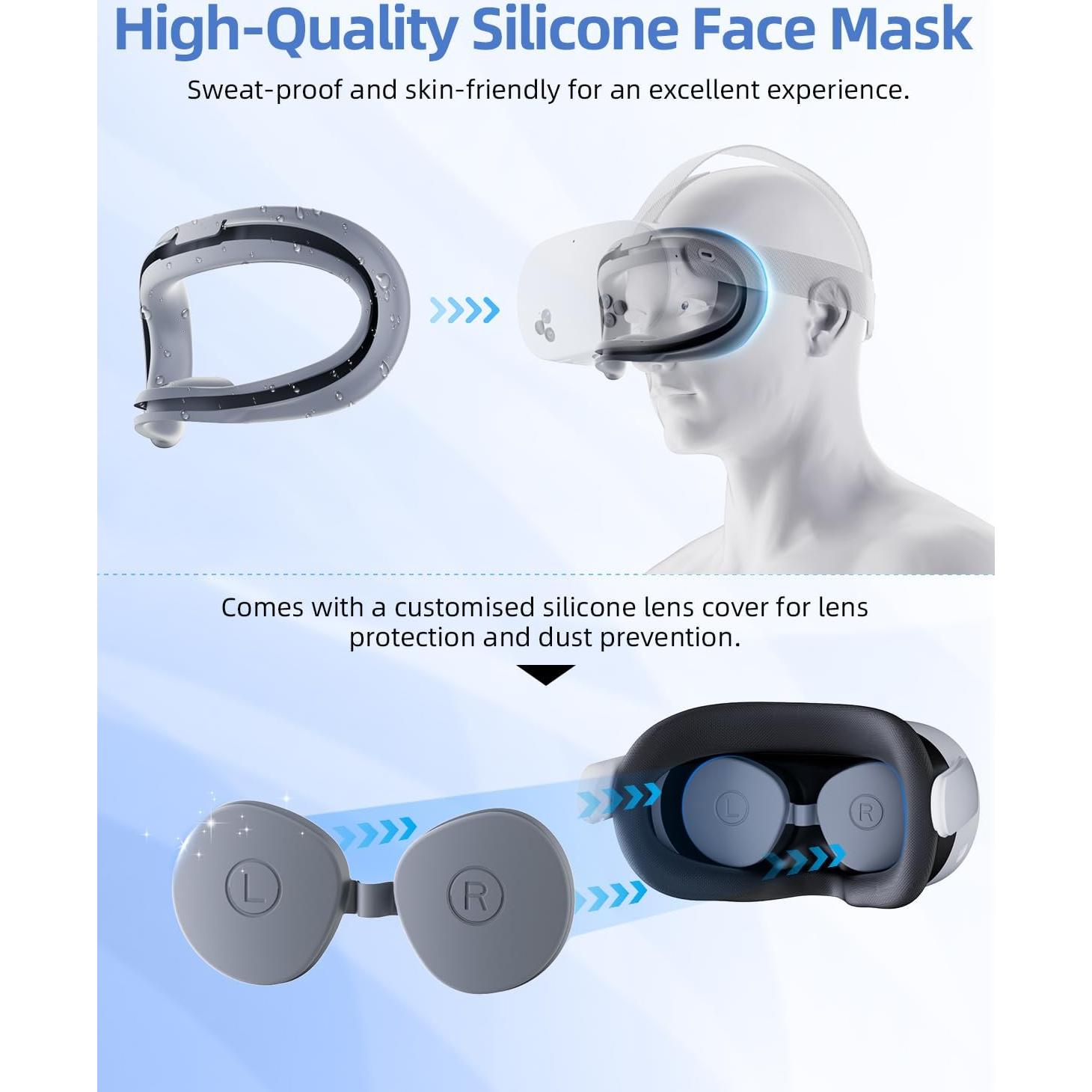 Funda Protectora TanReginal para Meta Quest 3S con Accesorios