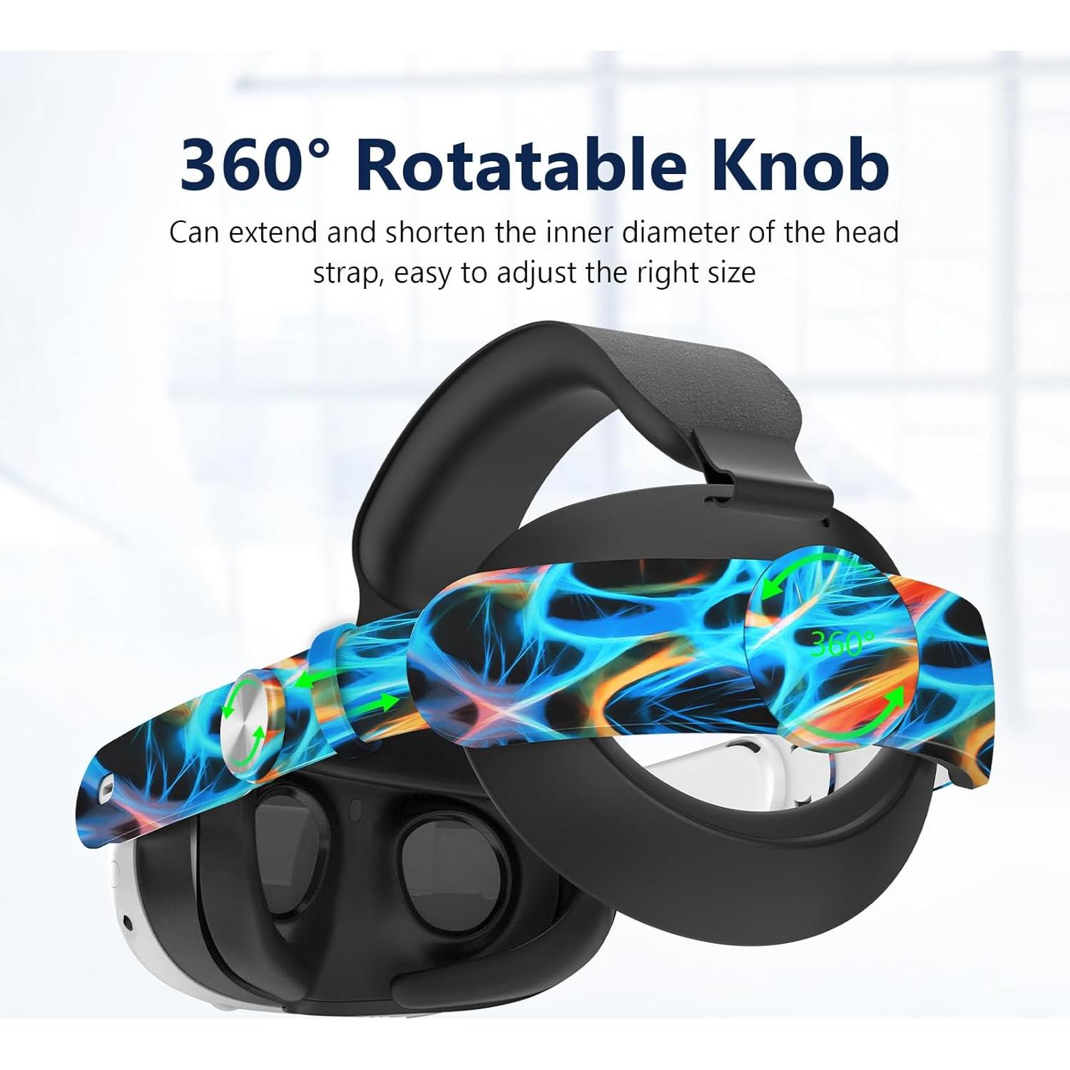 Accesorios VR KANG YU para Meta Quest 3 - Correa y Cubiertas