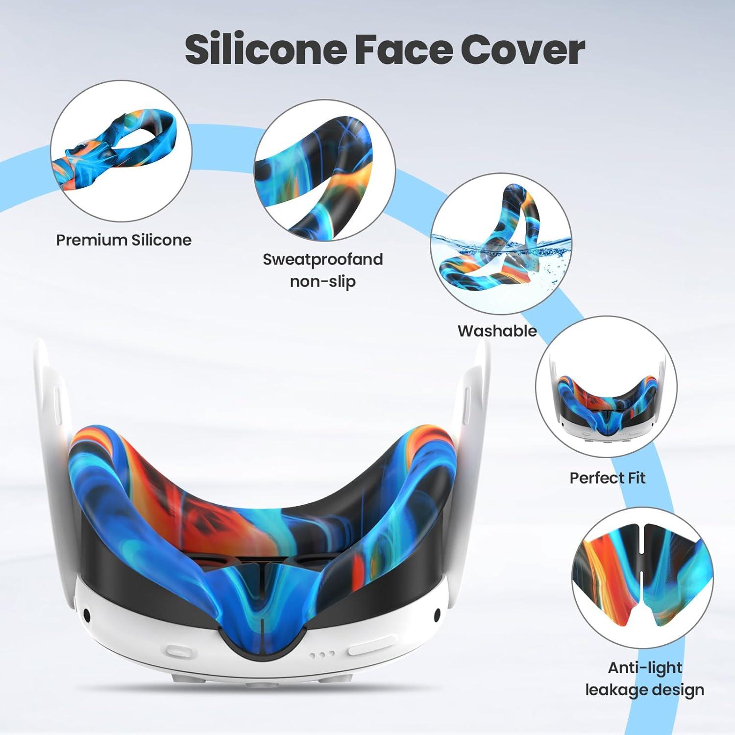 Accesorios VR KANG YU para Meta Quest 3 - Correa y Cubiertas