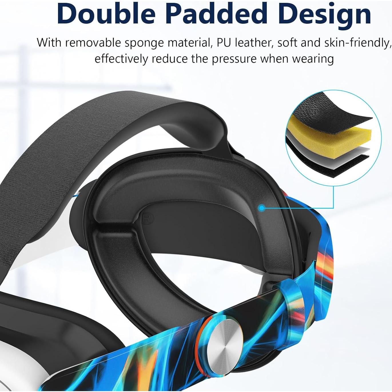 Accesorios VR KANG YU para Meta Quest 3 - Correa y Cubiertas