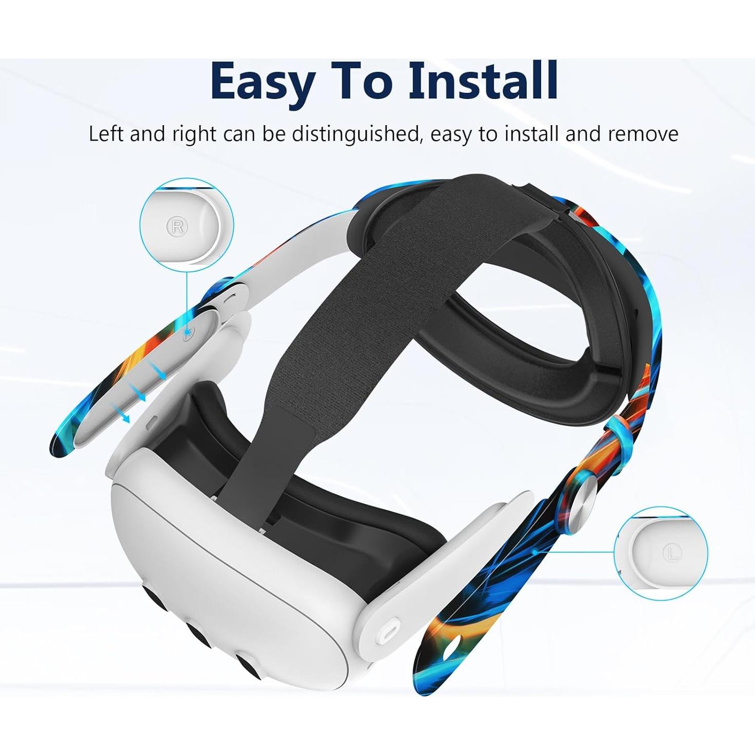 Accesorios VR KANG YU para Meta Quest 3 - Correa y Cubiertas