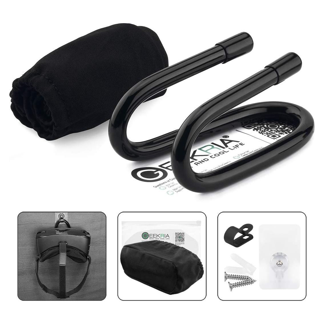 Soporte de Pared Geekria para Cascos VR + Cubierta Protectora