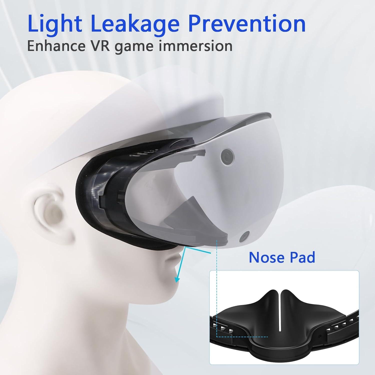 Almohadilla Facial de Reemplazo AODELAN para PSVR2 - Cuero PU