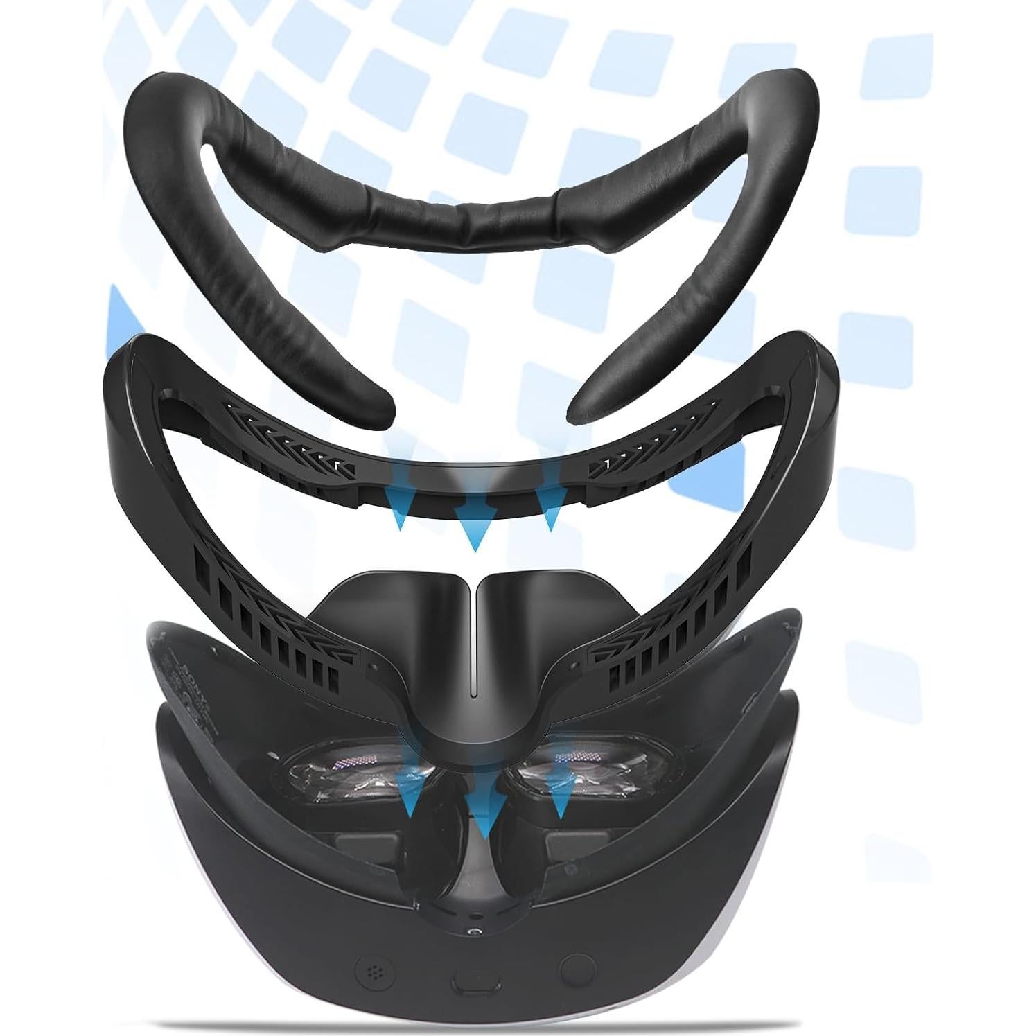 Almohadilla Facial de Reemplazo AODELAN para PSVR2 - Cuero PU