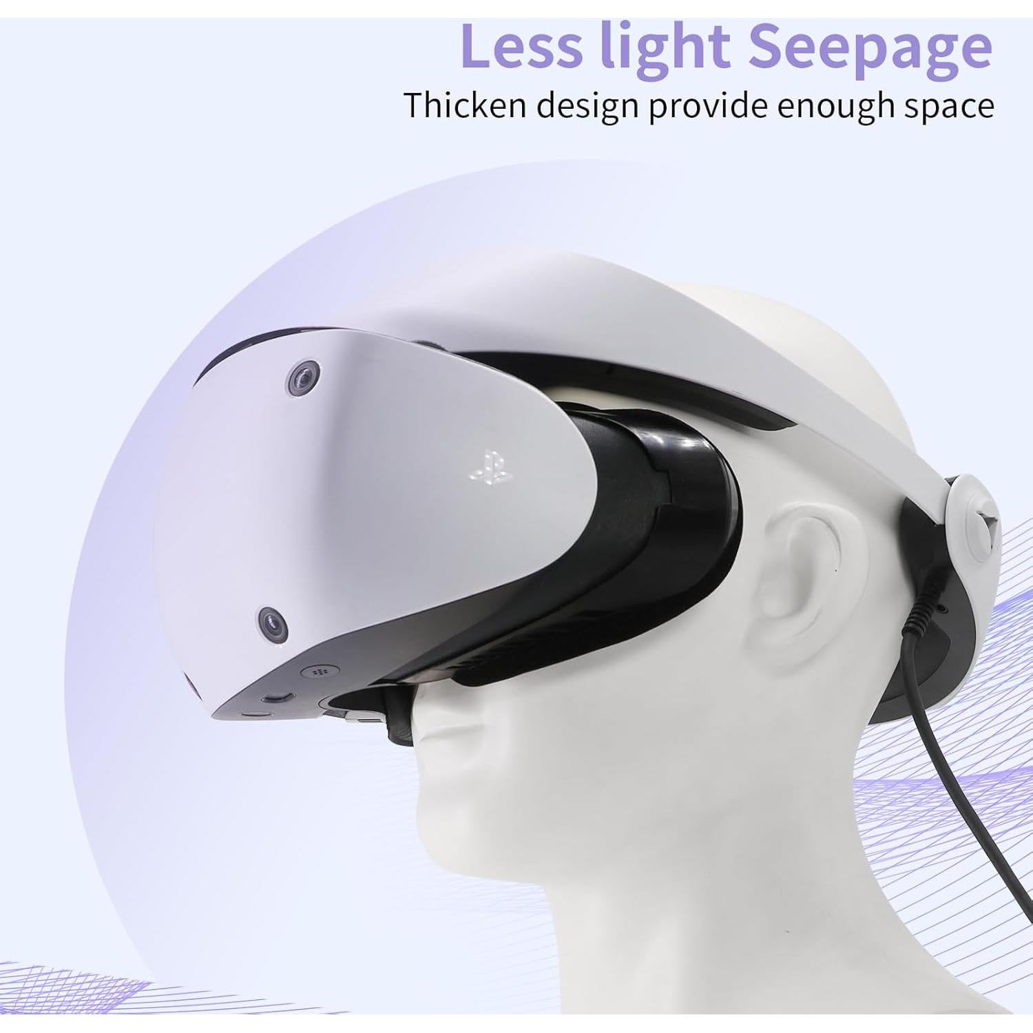 Pad de cara VR Hanpusen para PlayStation VR2, cuero transpirable