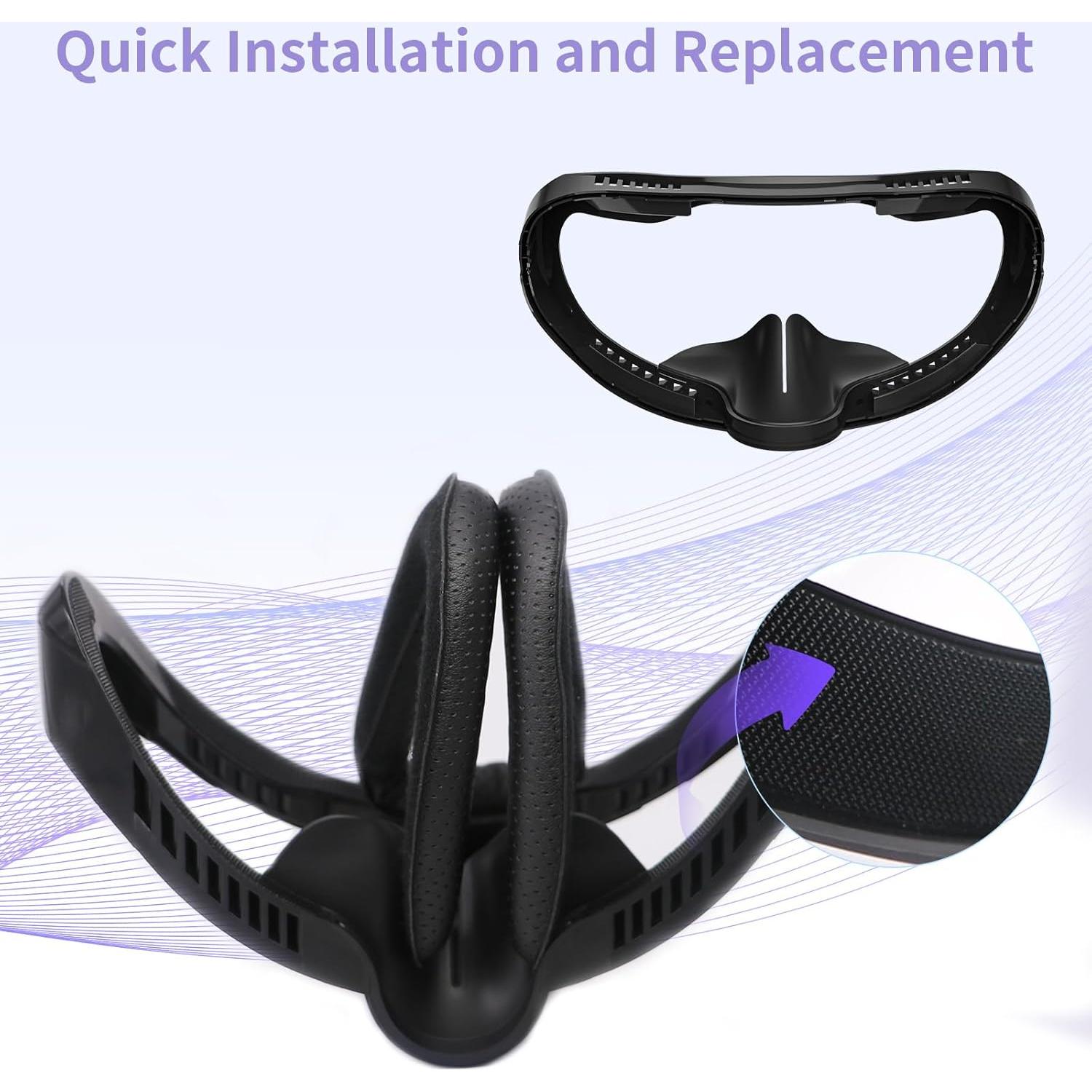 Pad de cara VR Hanpusen para PlayStation VR2, cuero transpirable