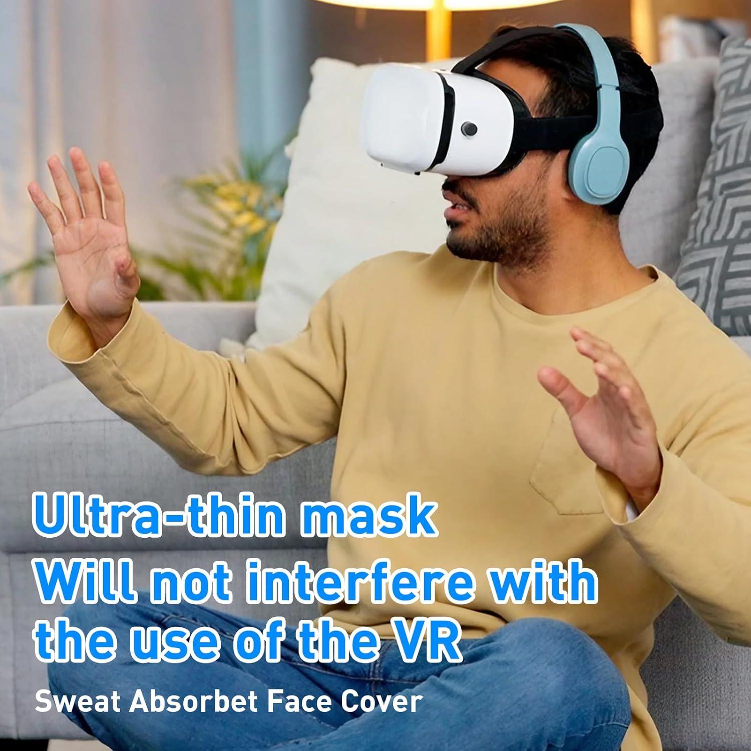 Cubiertas Faciales VR Desechables Yoposeo 40 Pcs para Quest 2/3