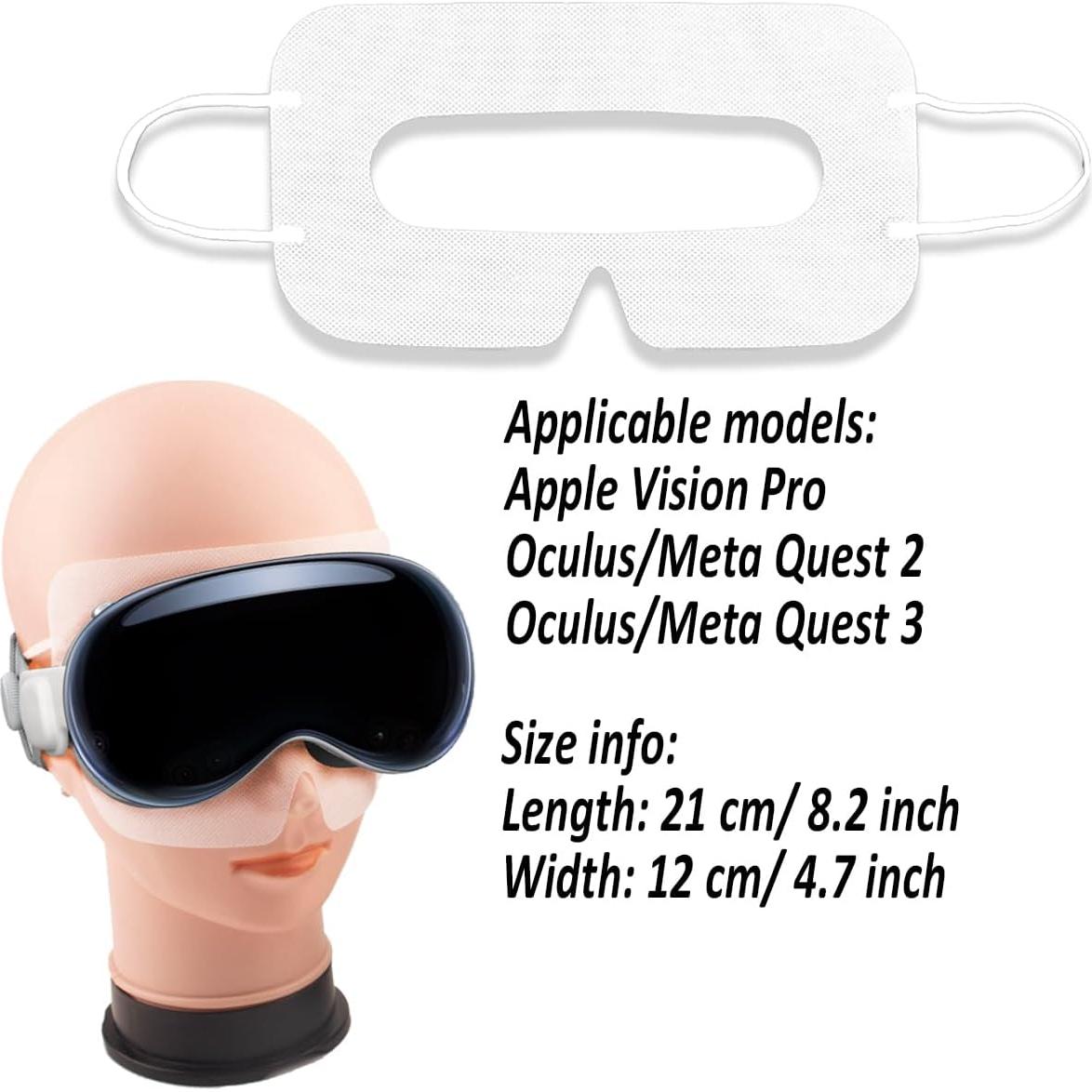 Máscara VR desechable Ocdin para Apple Vision Pro y Meta Quest 20 Pcs