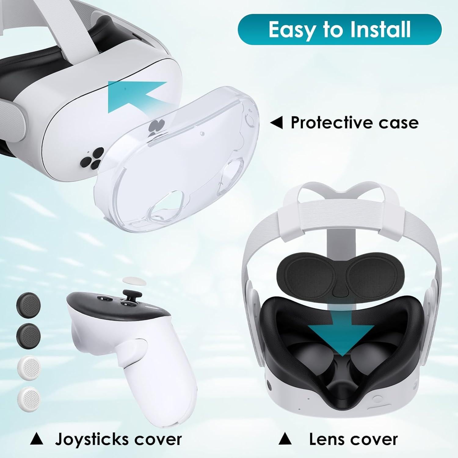 Funda Protectora TPU para Meta Quest 3S con Accesorios