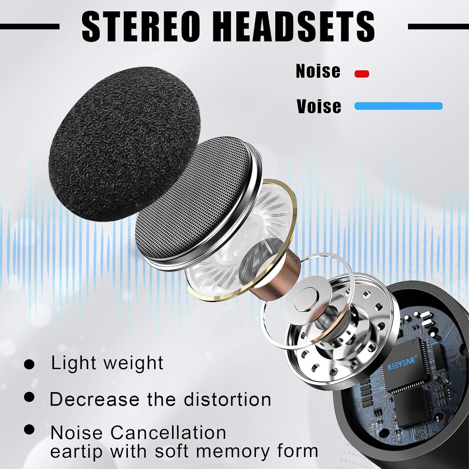 Auriculares REEYEAR PSVR2 con Cancelación de Ruido - Negro