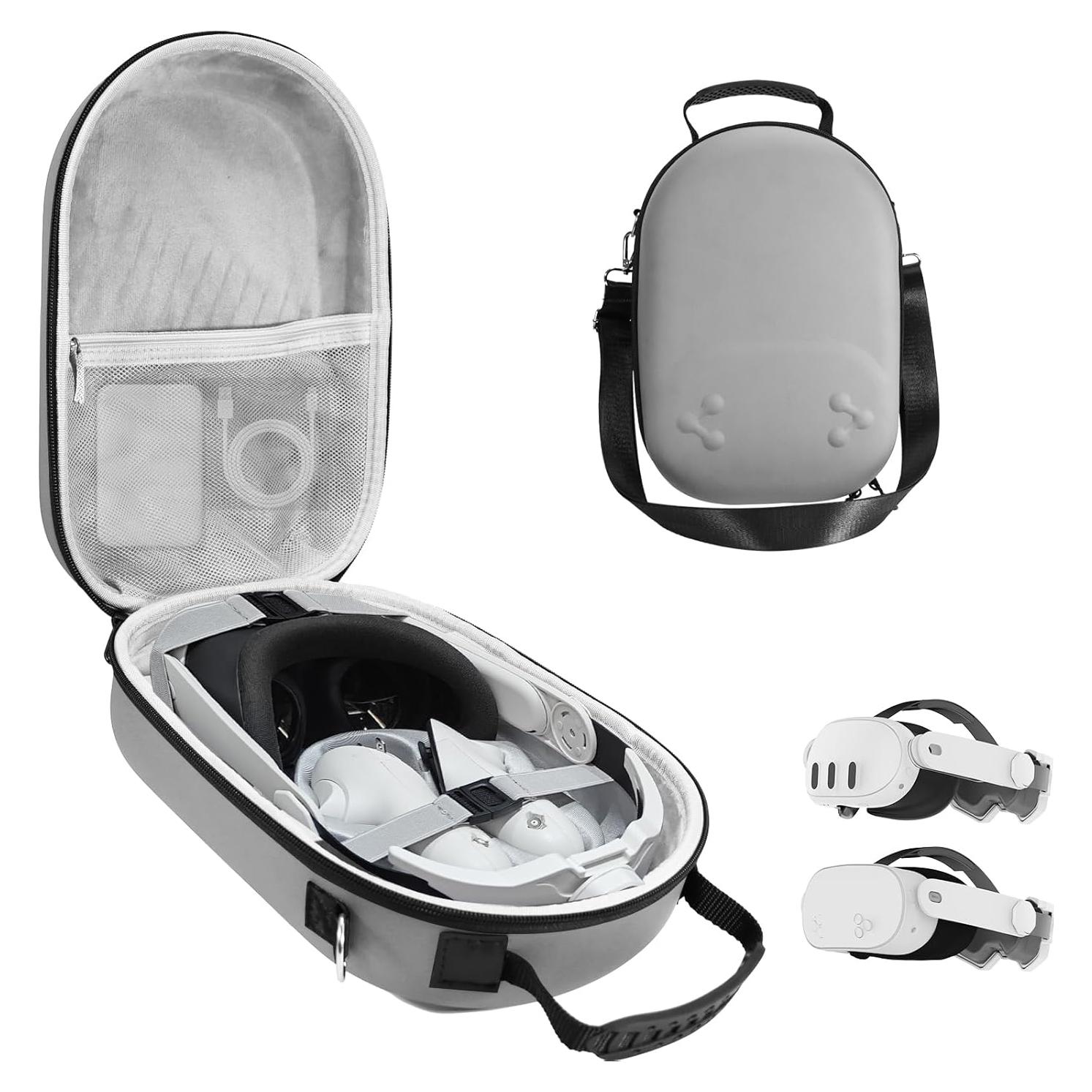 Funda rígida Bibuks para Oculus Meta Quest 3/3S - Gris