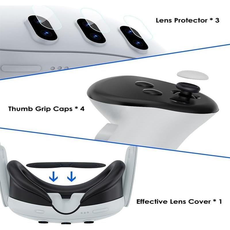 Kit de Accesorios para VR GaneTronic Quest 3 - Funda Dura y Protector