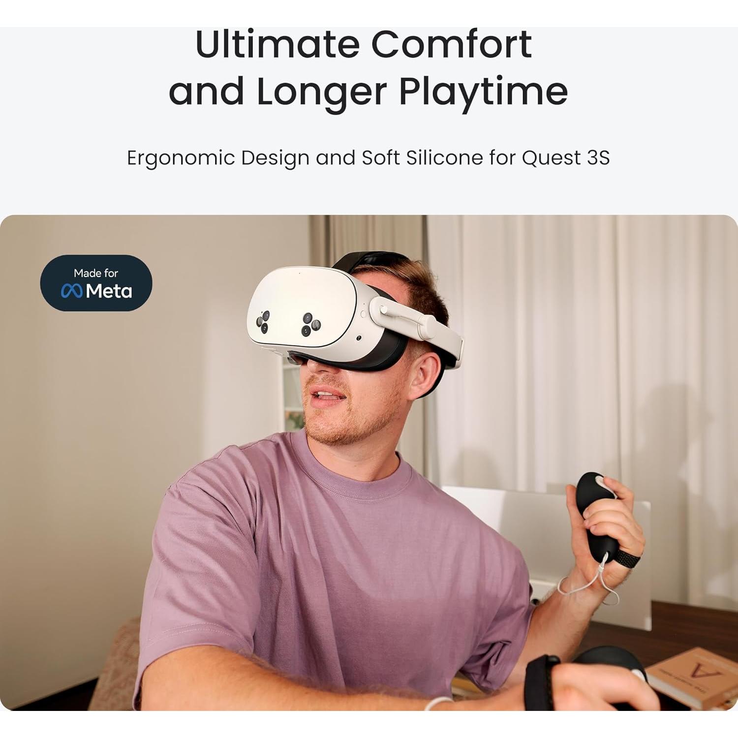 Cubierta Facial de Silicona KIWI design F4 para Meta Quest 3S