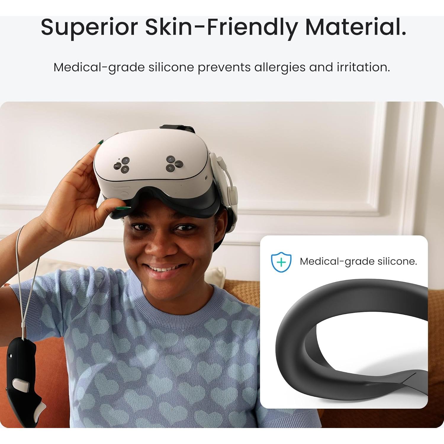 Cubierta Facial de Silicona KIWI design F4 para Meta Quest 3S