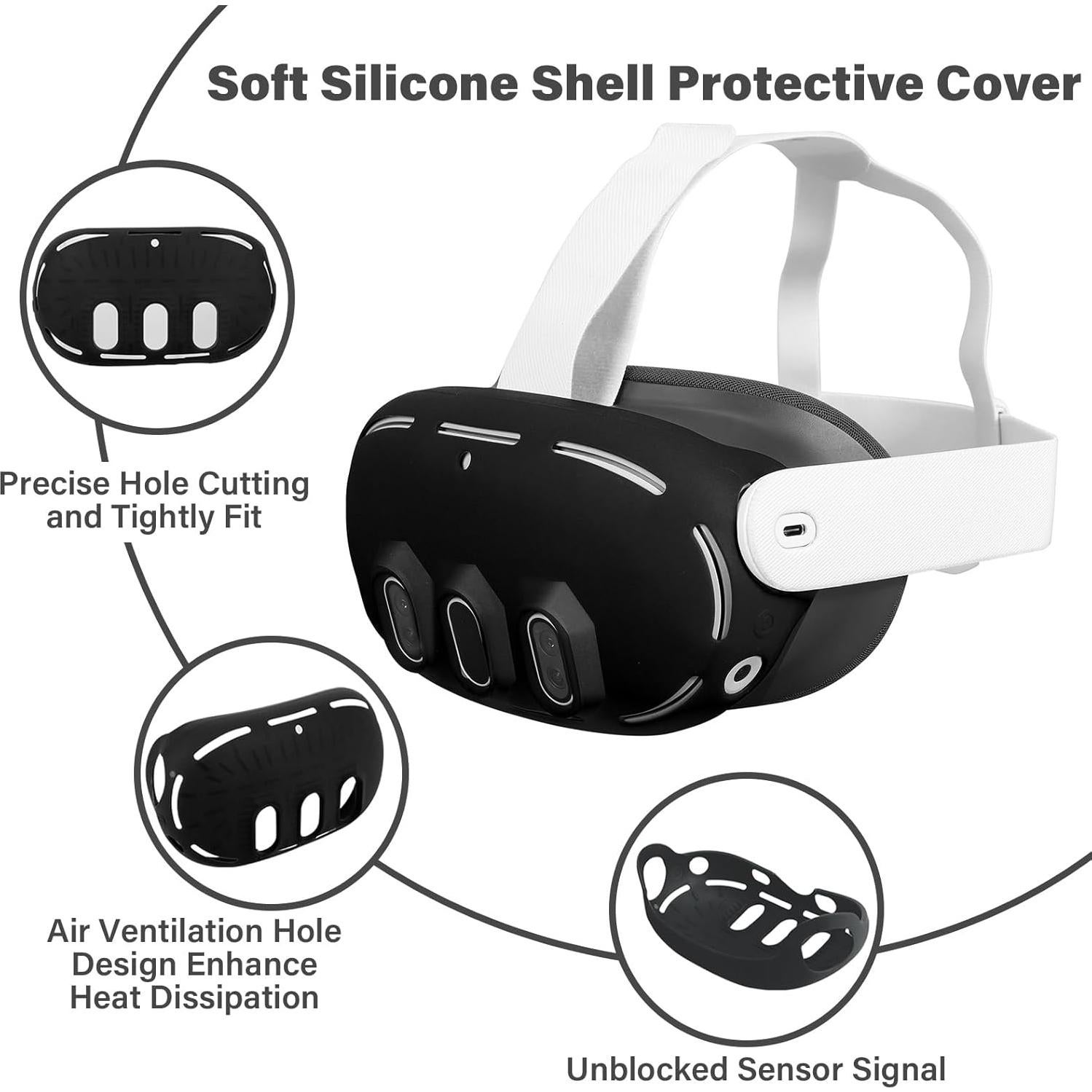 Juego de Cubiertas de Silicona VR MEGREZ para Meta Quest 3