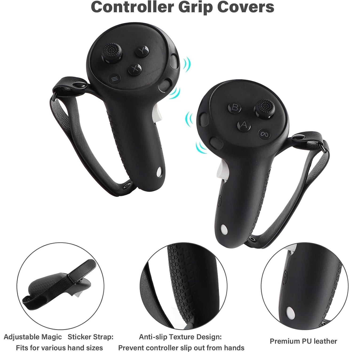 Juego de Cubiertas de Silicona VR MEGREZ para Meta Quest 3