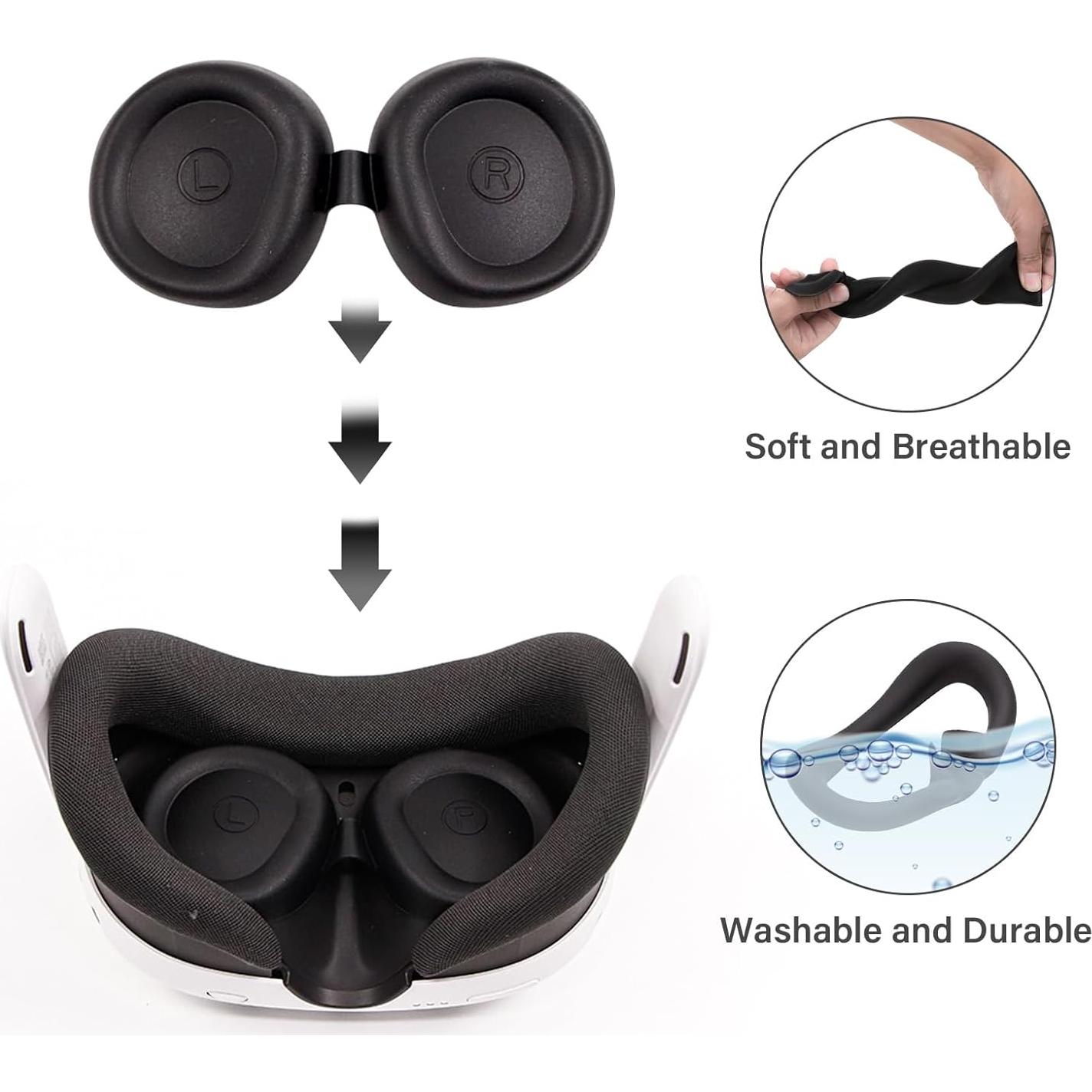 Juego de Cubiertas de Silicona VR MEGREZ para Meta Quest 3
