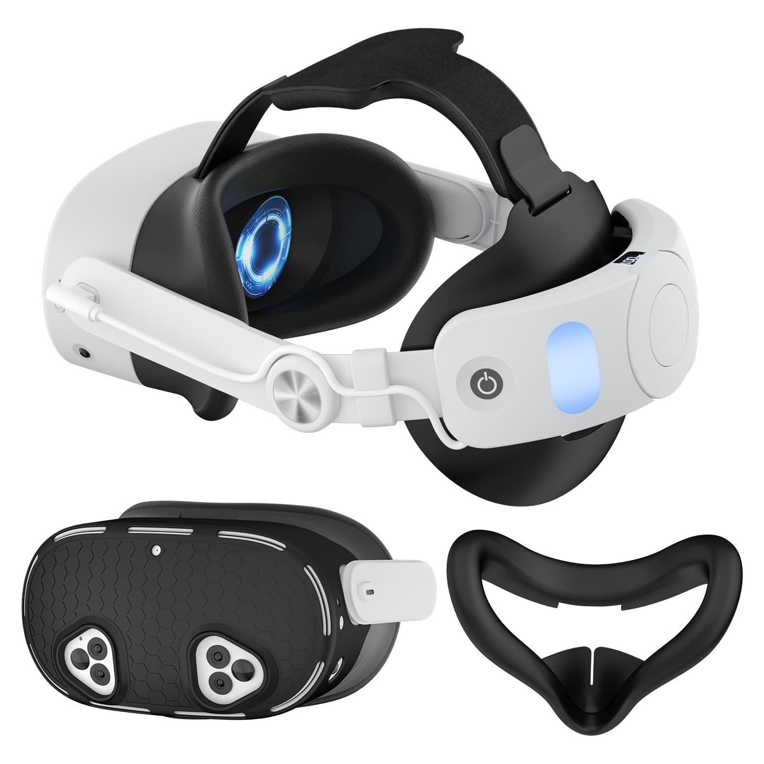 Correa de cabeza RGEEK con batería 6000mAh para Meta Quest 3S