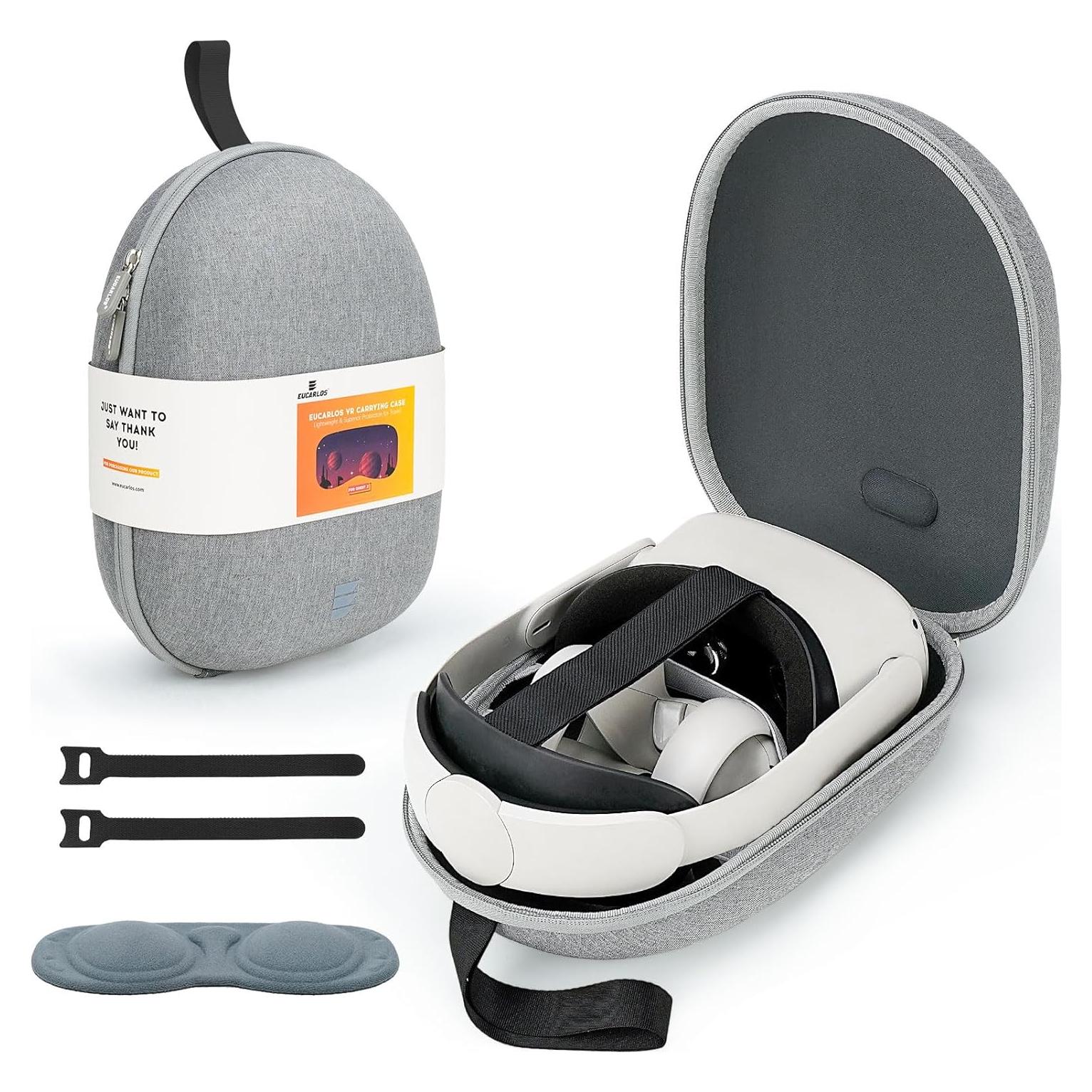 Funda Dura EUCARLOS para Meta Quest 2/3/3S con Cubierta de Lente