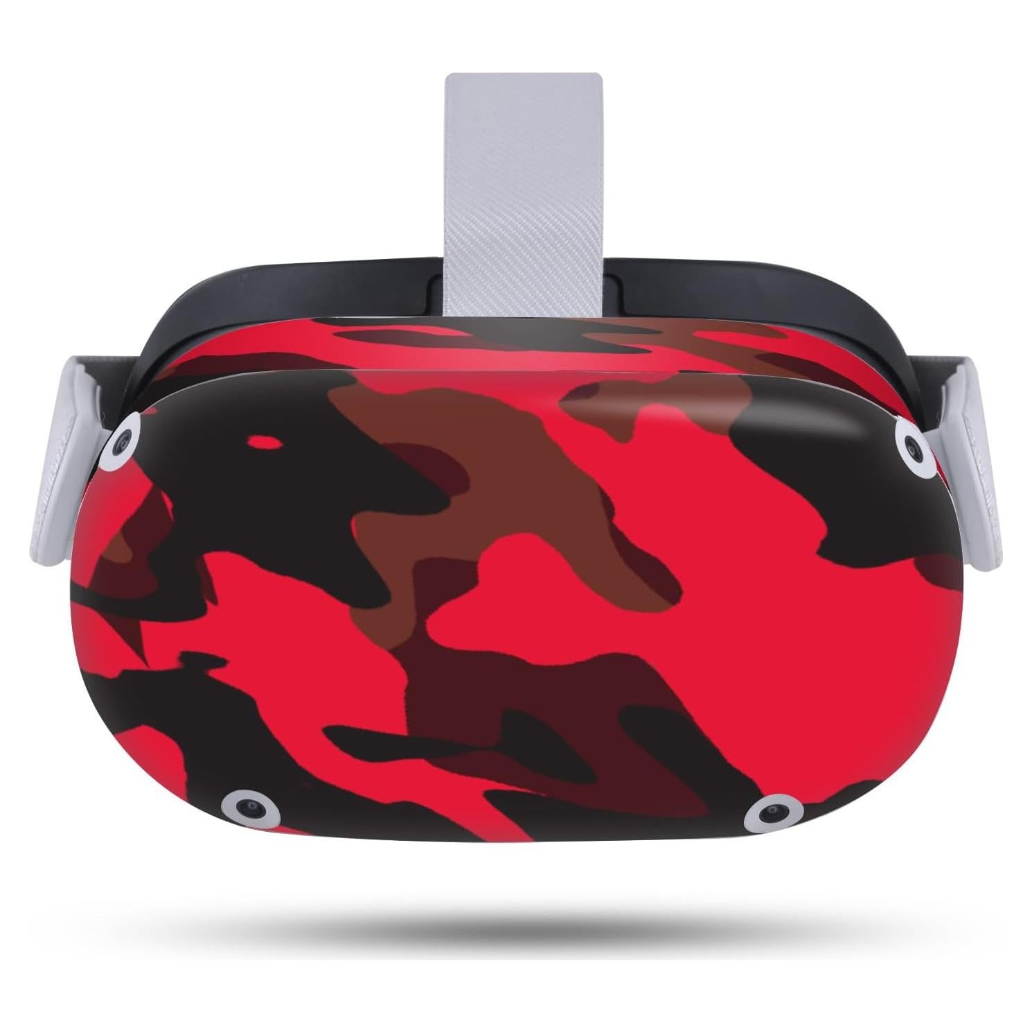 Funda de Vinilo Camuflaje Rojo Head Case para Meta Quest 2