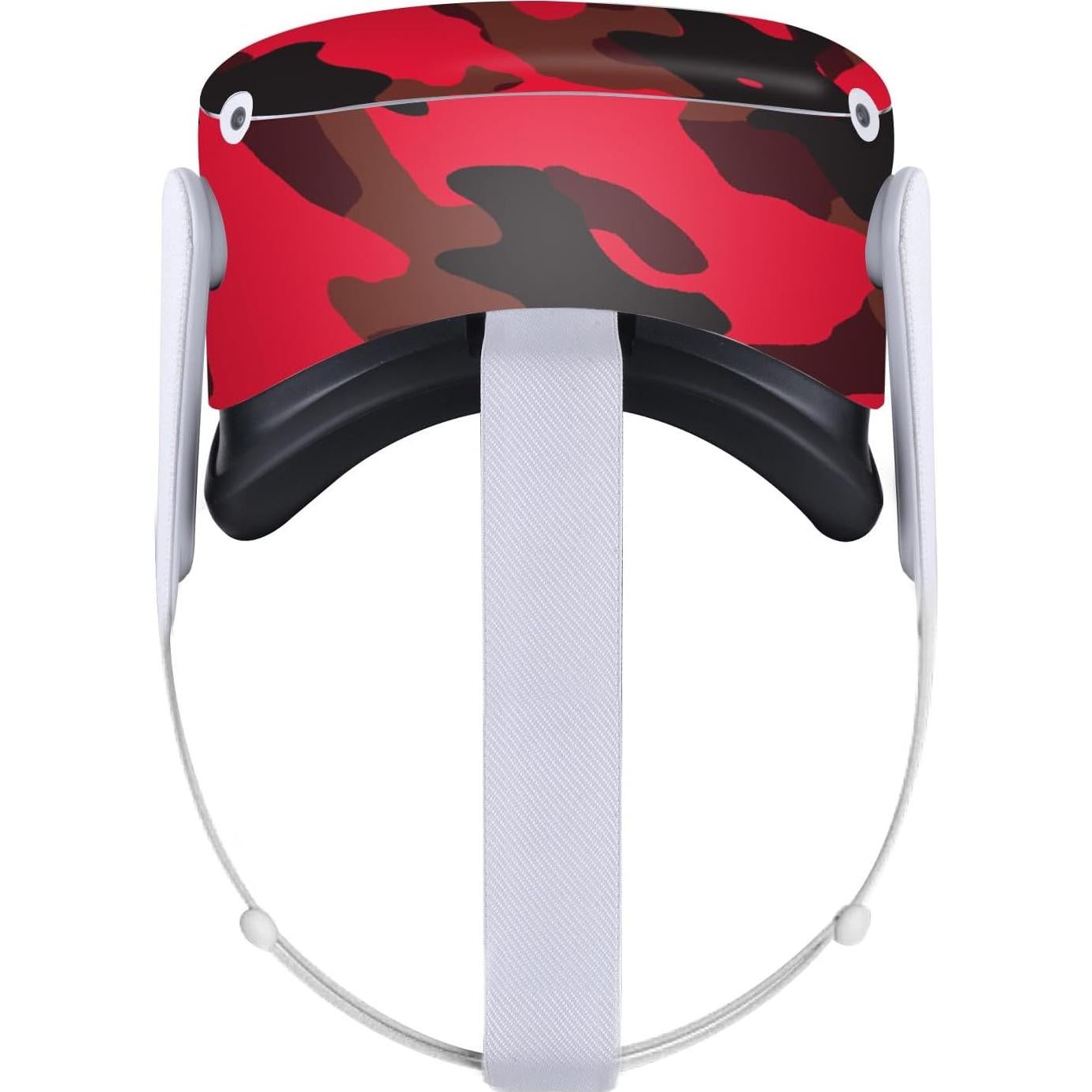 Funda de Vinilo Camuflaje Rojo Head Case para Meta Quest 2