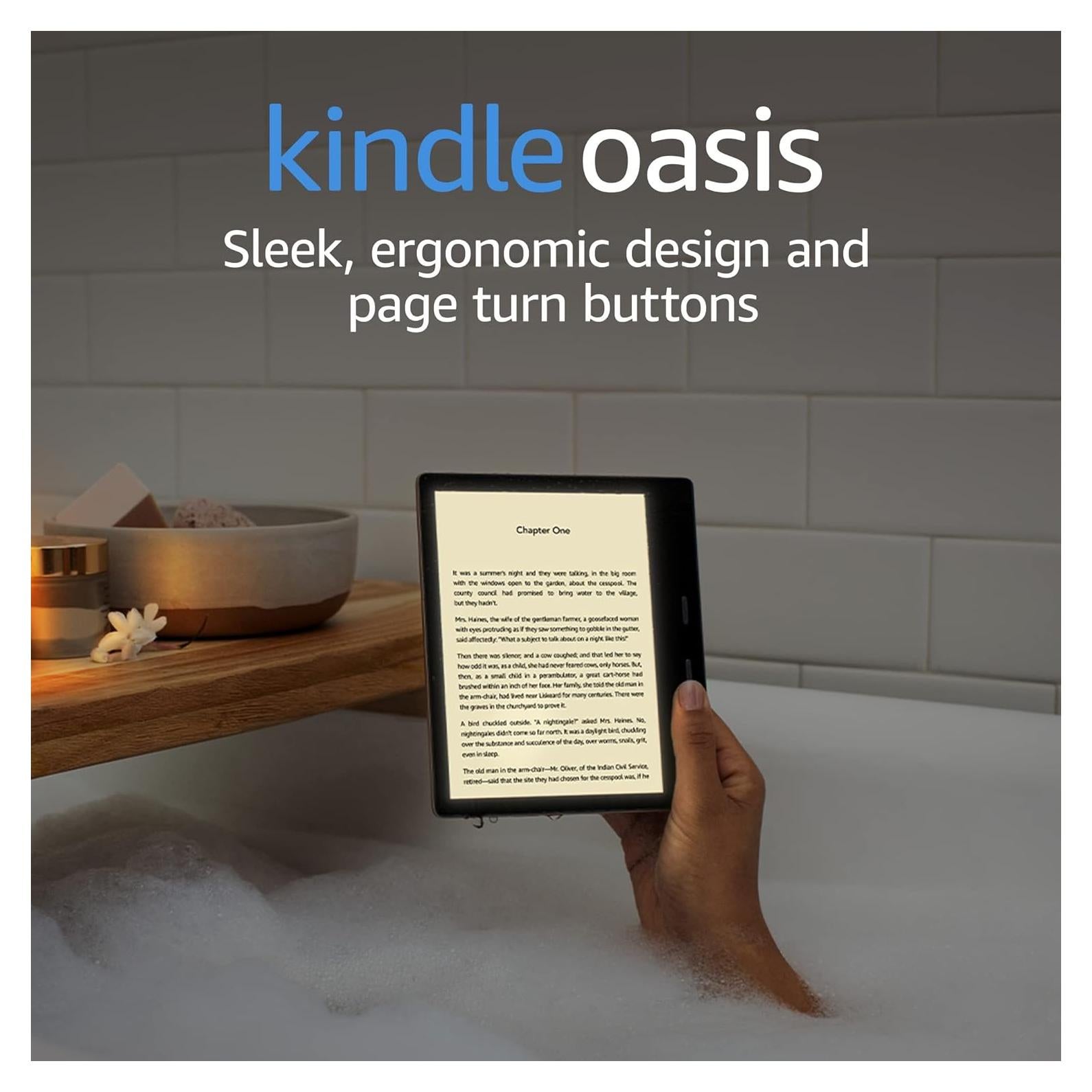 International Version – AT&T – Kindle Oasis – With 7” display and page turn buttons - 32 GB, Graphite - Free 4G LTE + Wi-Fi