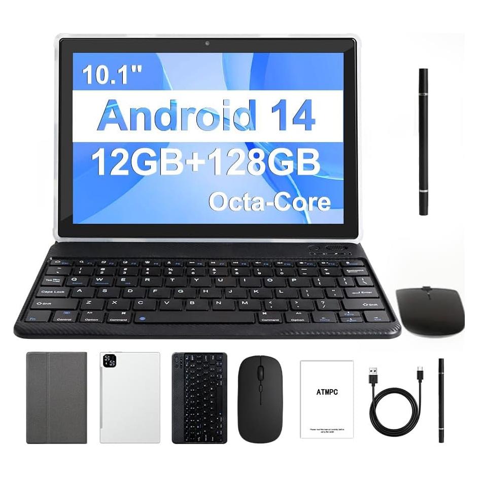 Tablet Android 14 ATMPC T10 10.1" 12GB RAM 128GB ROM