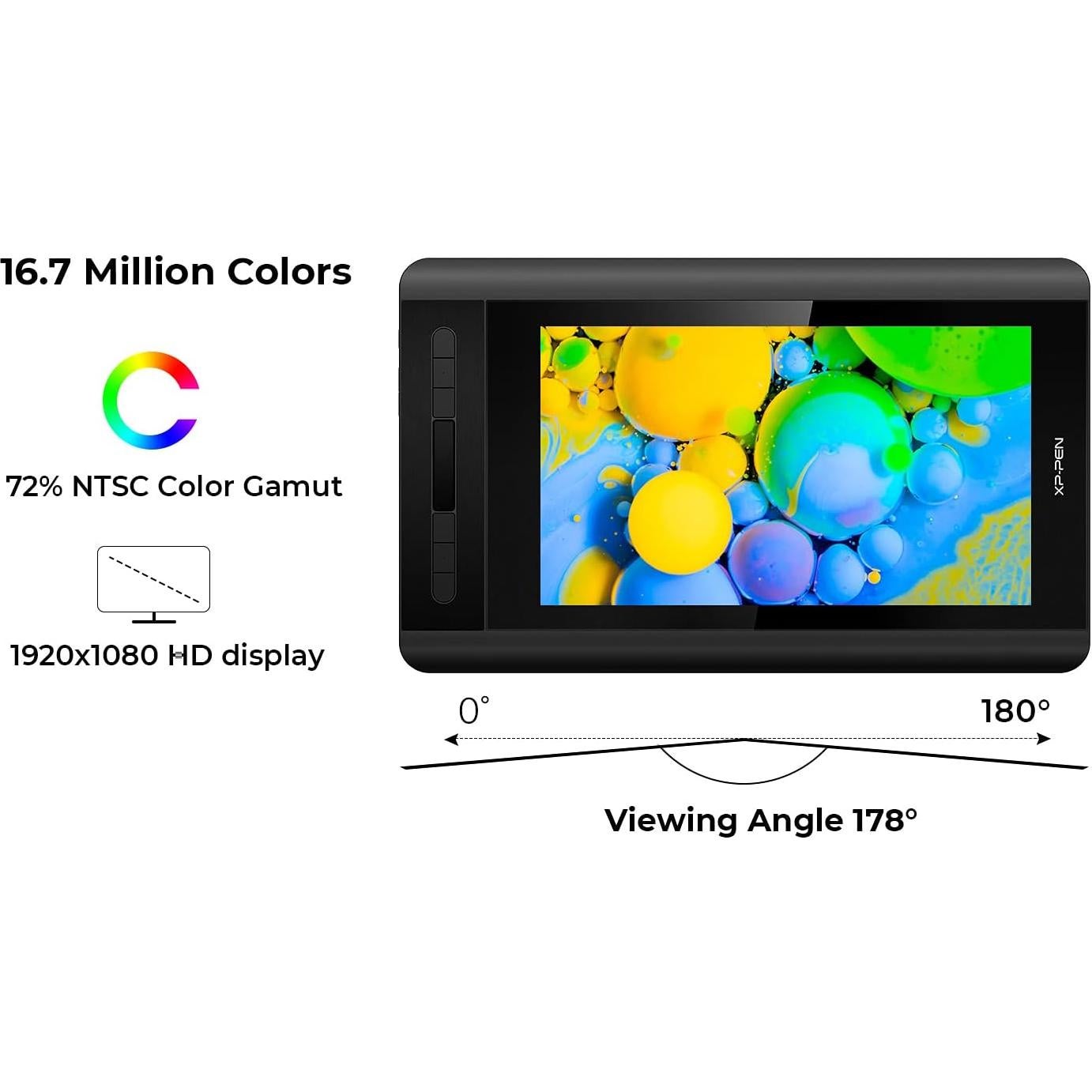 XP-PEN Artist 12 Tableta de Dibujo 11.6" FHD con Lápiz P06