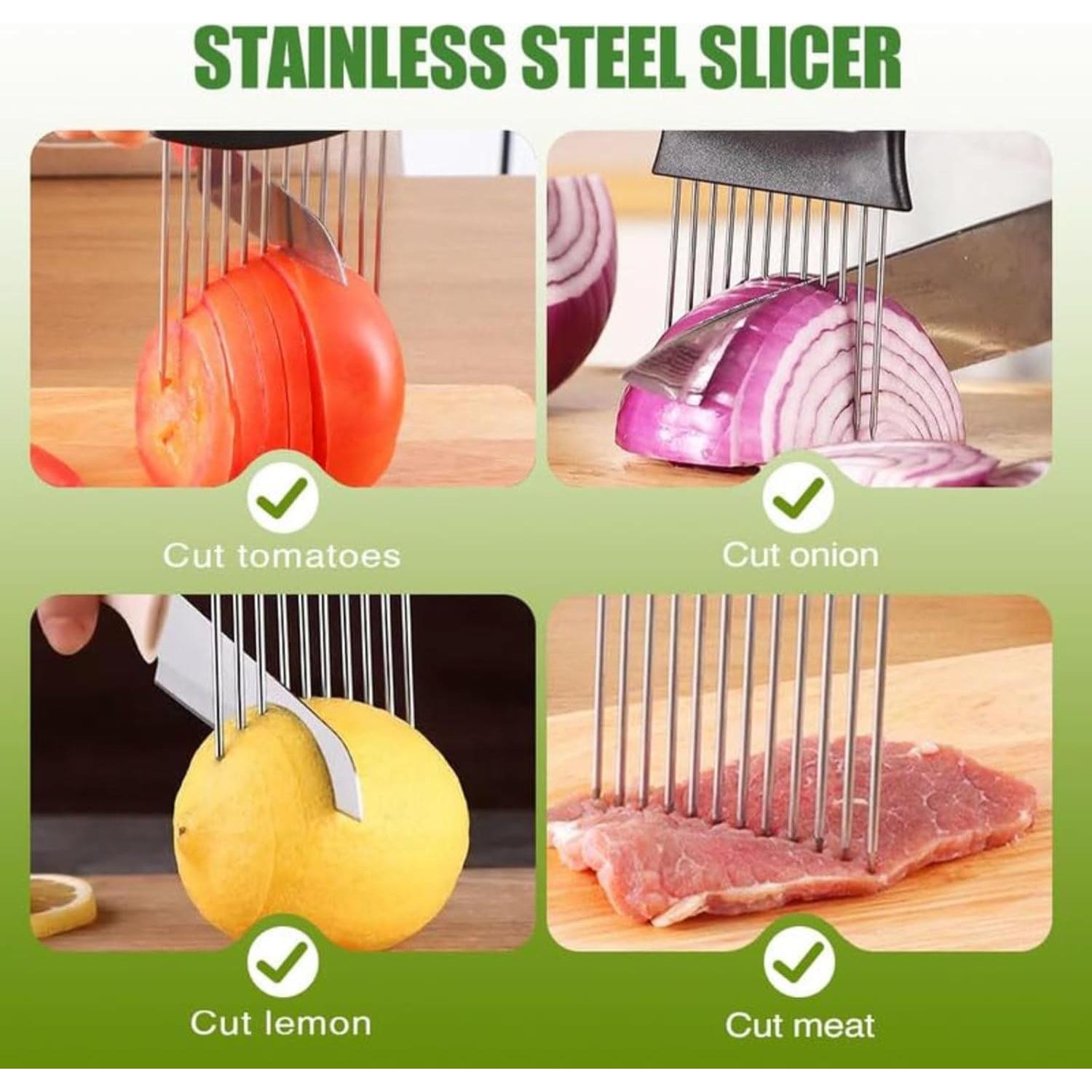 Cortador de Cebolla PUSKIU de Acero Inoxidable 14x9.2cm