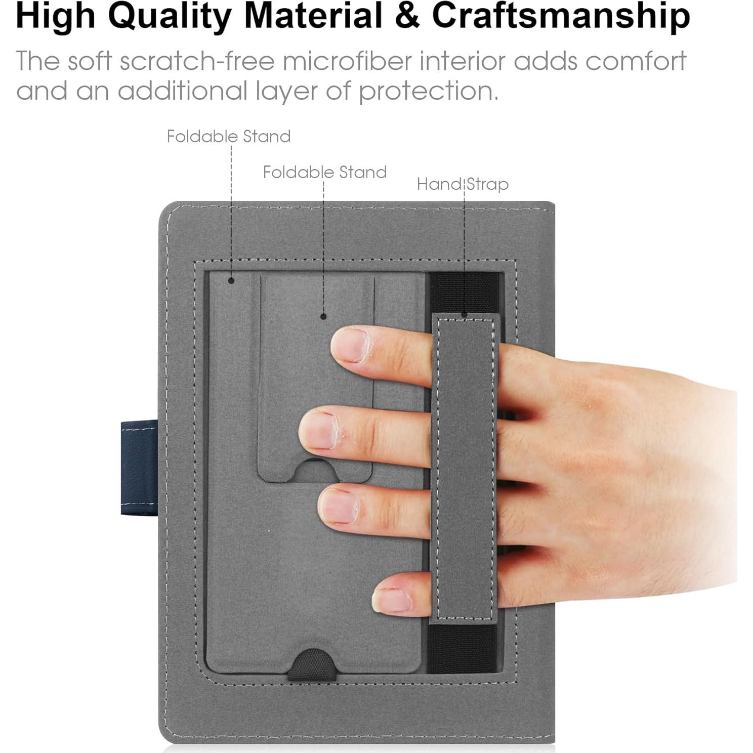 Funda Universal de Cuero SOMEI para E-Book 6-6.8" Azul