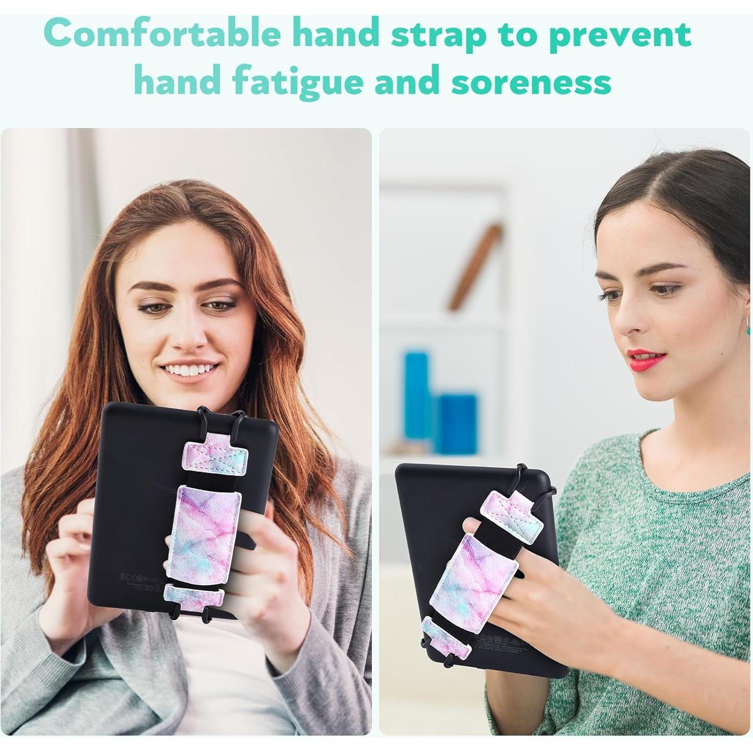 Secure Hand Strap for Kindle and Tablet - Lightweight and Versatile High Elasticity Finger Grip Holder Accessories for 6-8 Inches Kobo/Voyaga/Lenovo/Sony/Kindle E-Book Tablet.