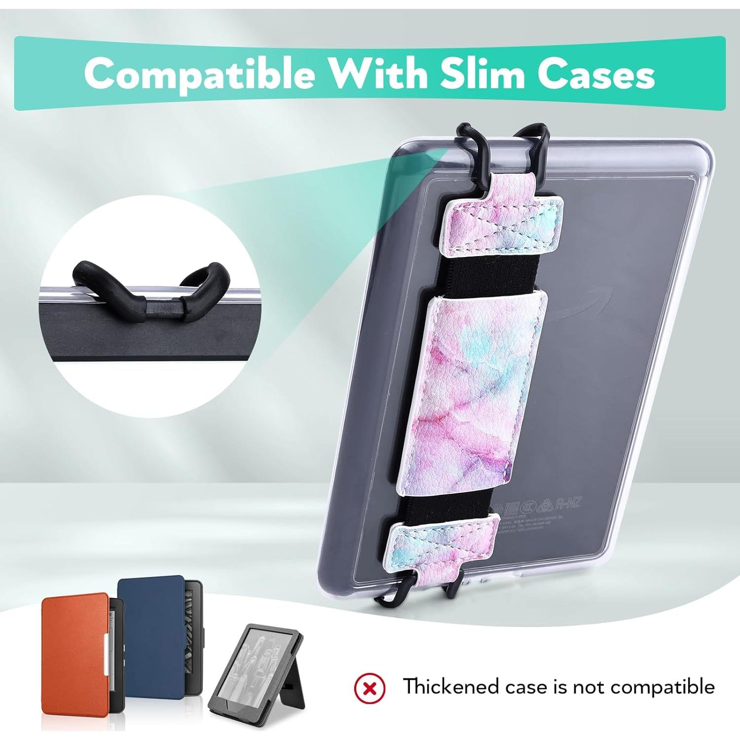 Secure Hand Strap for Kindle and Tablet - Lightweight and Versatile High Elasticity Finger Grip Holder Accessories for 6-8 Inches Kobo/Voyaga/Lenovo/Sony/Kindle E-Book Tablet.