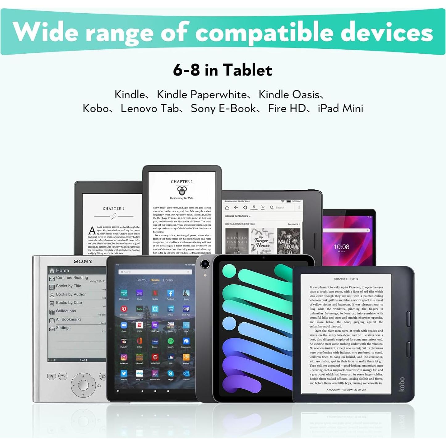 Secure Hand Strap for Kindle and Tablet - Lightweight and Versatile High Elasticity Finger Grip Holder Accessories for 6-8 Inches Kobo/Voyaga/Lenovo/Sony/Kindle E-Book Tablet.