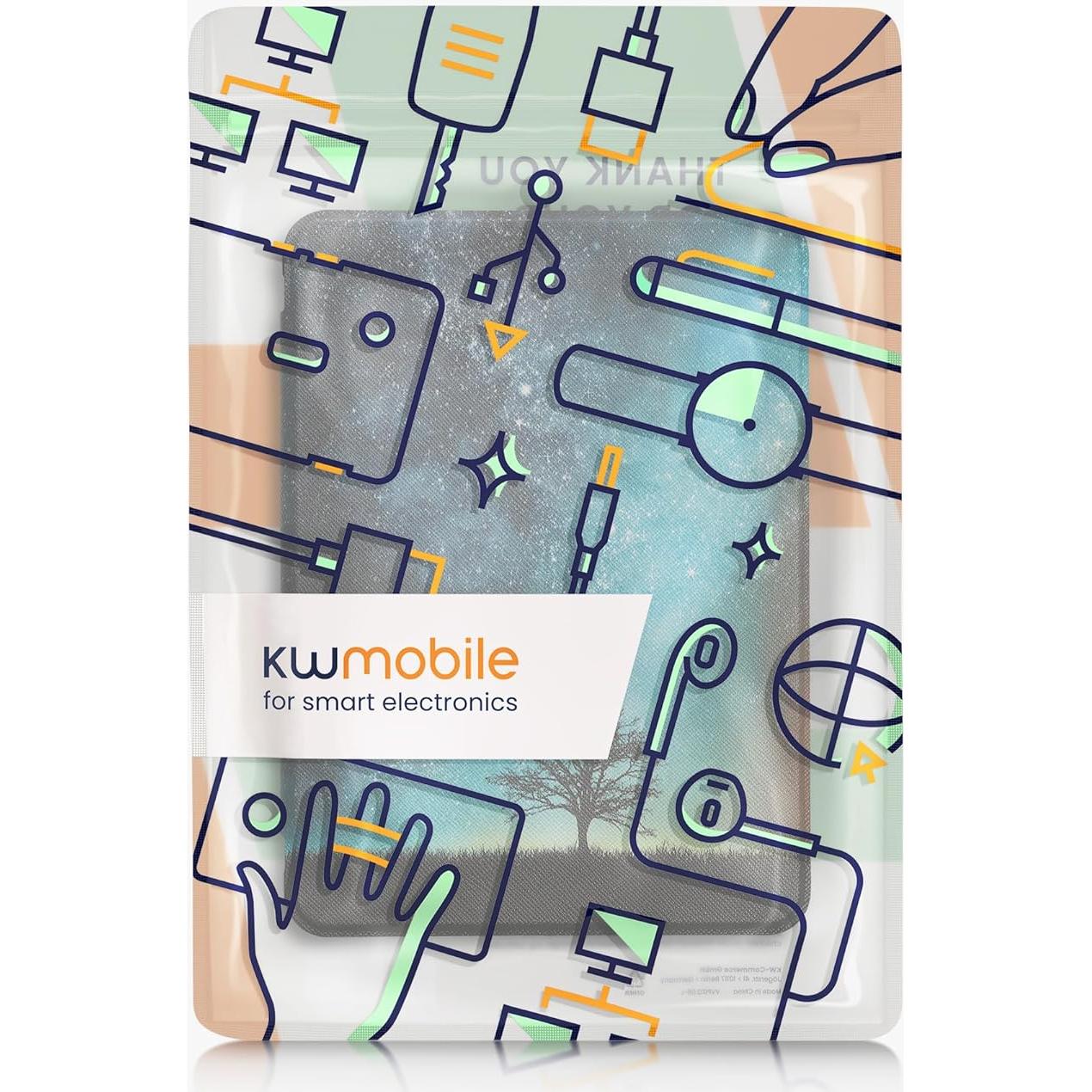 Funda kwmobile para Kindle Paperwhite 2024 - Naturaleza Cósmica