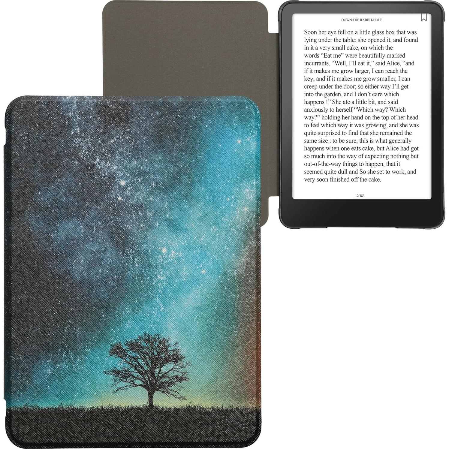 Funda kwmobile para Kindle Paperwhite 2024 - Naturaleza Cósmica