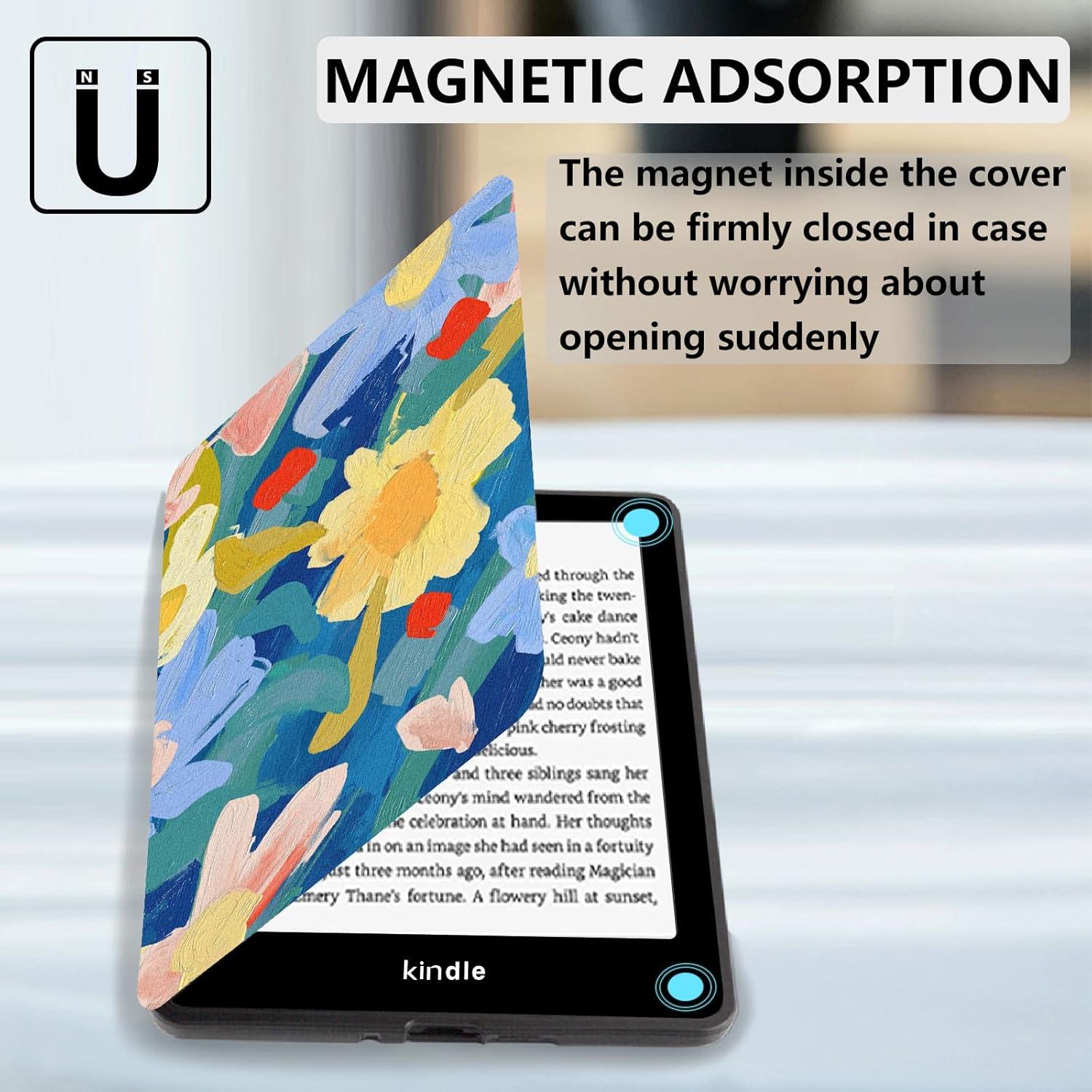 Funda Slim MOROCK para Kindle Paperwhite 6.8" 2021 - Flores