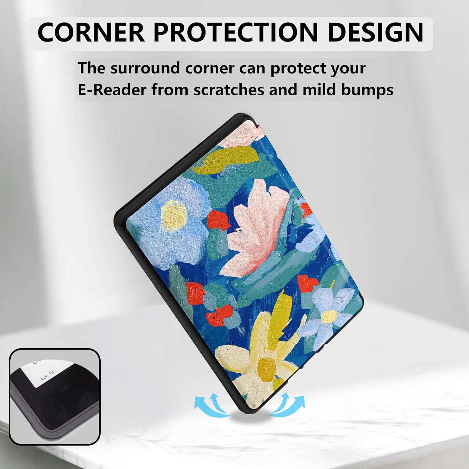 Funda Slim MOROCK para Kindle Paperwhite 6.8" 2021 - Flores
