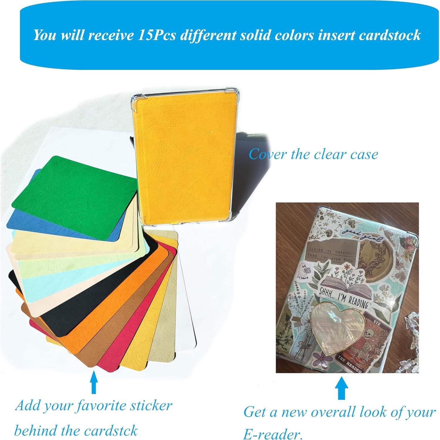 15 Tarjetas de Cartulina Transparente para Stickers 11ª Gen