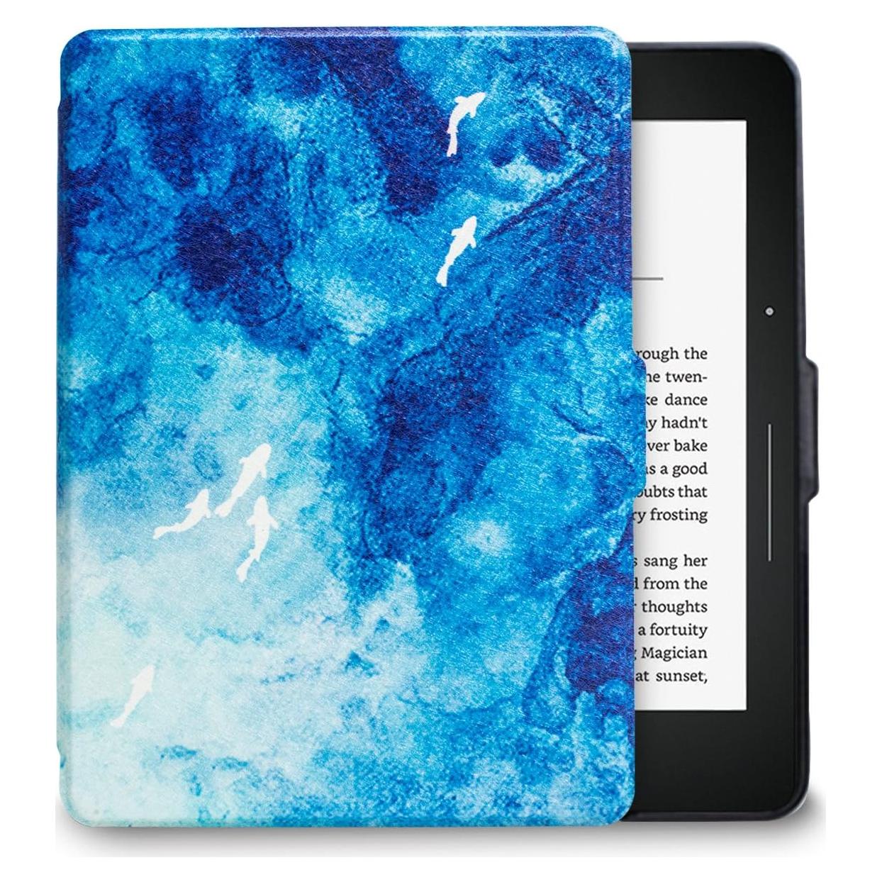 Funda Protectora WALNEW para Kindle Voyage 2014 - Cuero PU Delgado