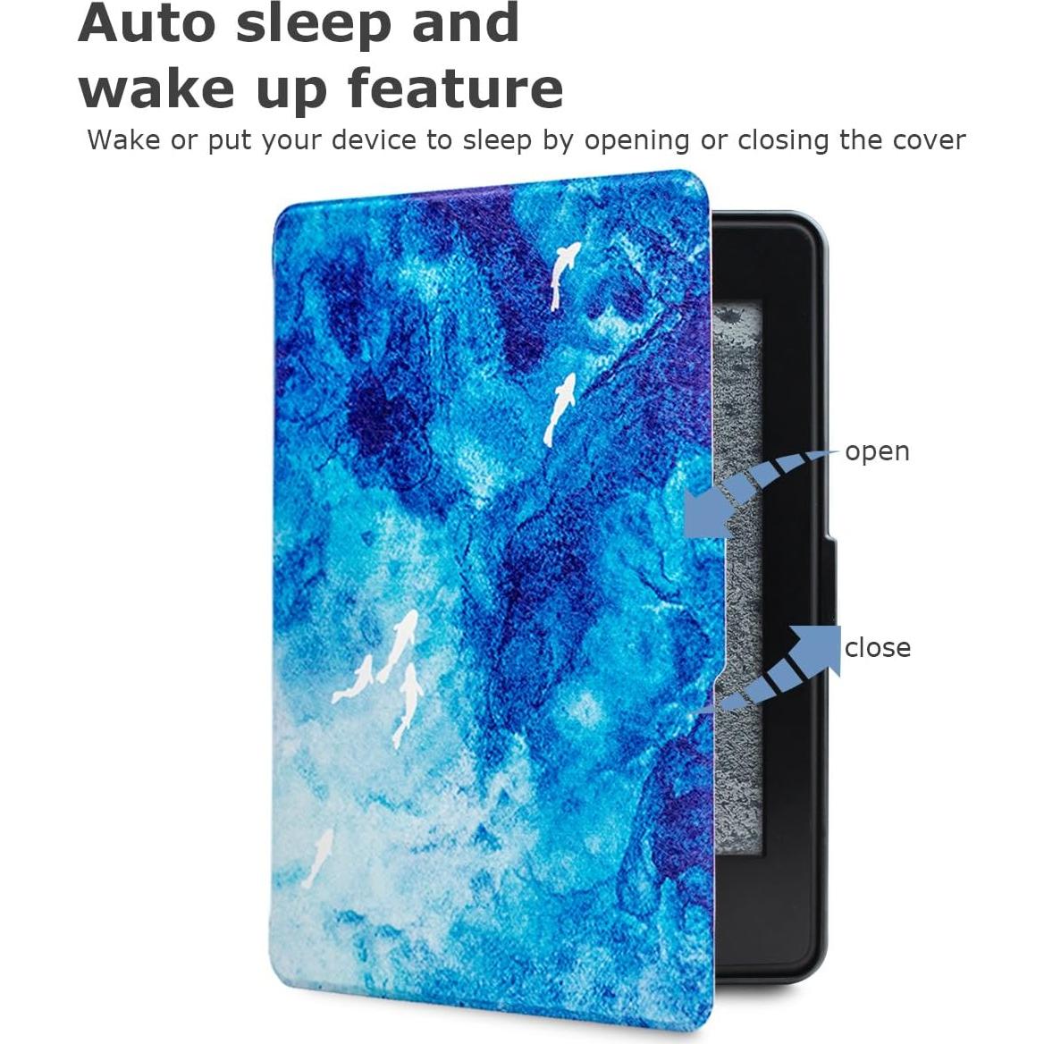 Funda Protectora WALNEW para Kindle Voyage 2014 - Cuero PU Delgado