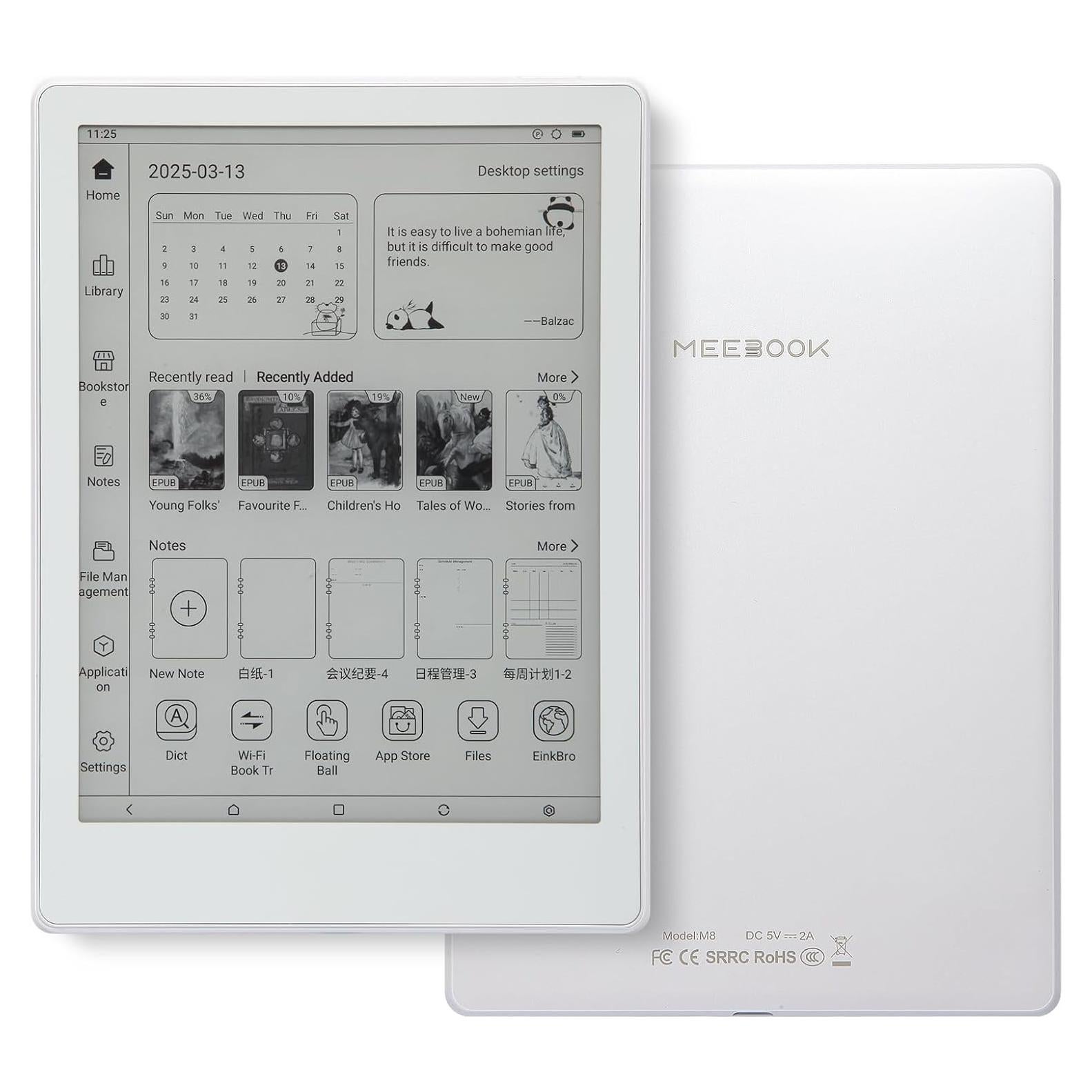 E-Reader Meebook M8 7.8" E-Ink 300PPI Android 14 4GB+64GB