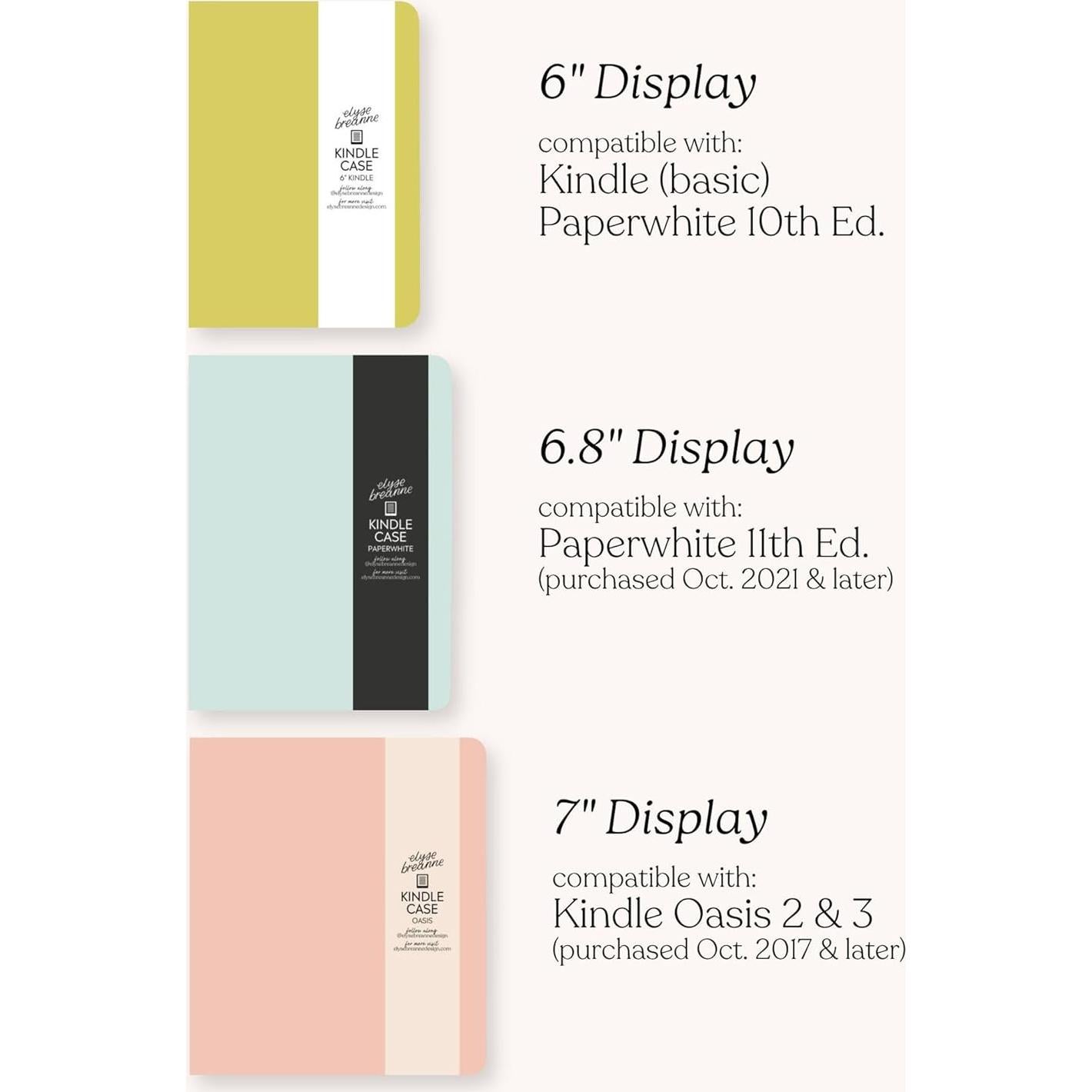 Funda de Cuero PU Elyse Breanne para Kindle Paperwhite 12" Floral