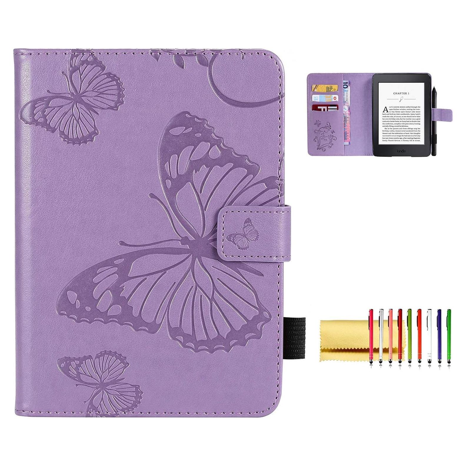 Funda de billetera Techcircle para Kindle Paperwhite 6" Lavanda