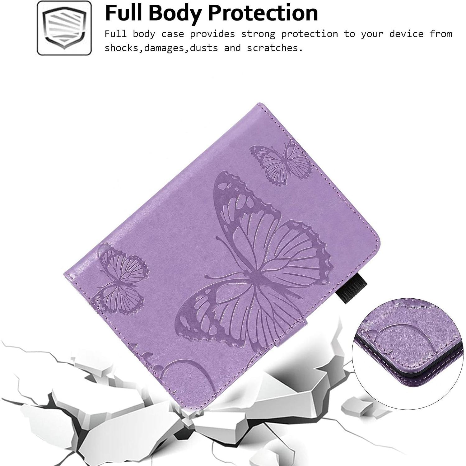 Funda de billetera Techcircle para Kindle Paperwhite 6" Lavanda