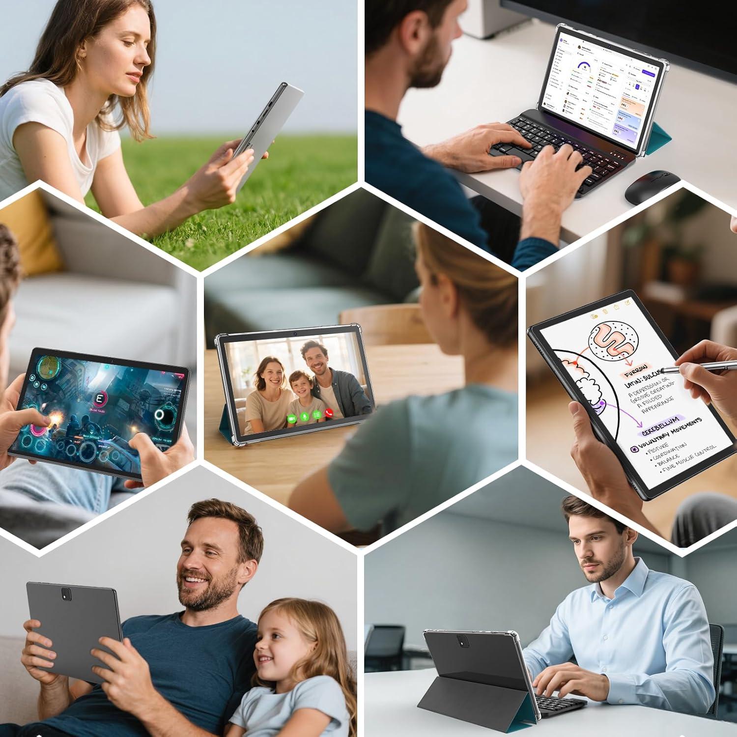 Tableta Android 14 PYNAREL TB02 10.1" 26GB RAM 256GB ROM