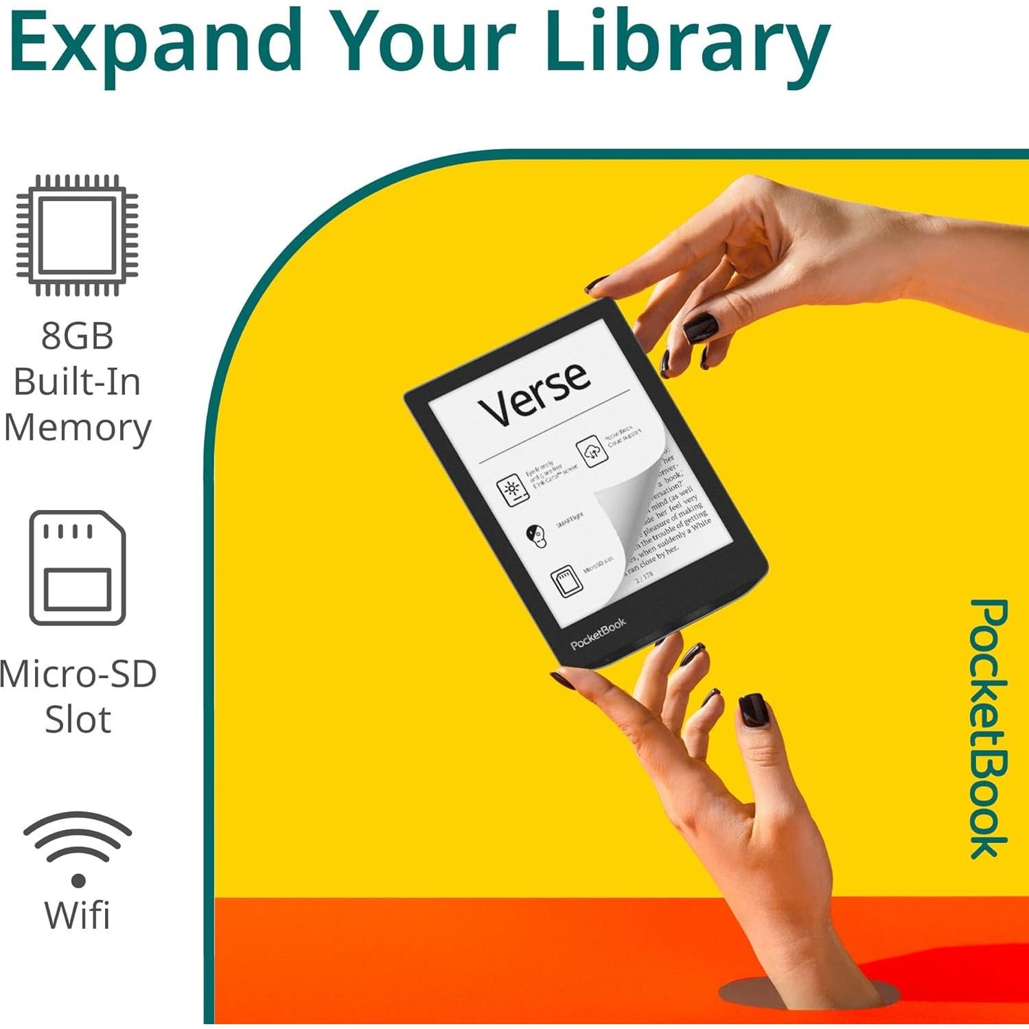 Lector de E-Books PocketBook Verse 6" E-Ink HD Azul