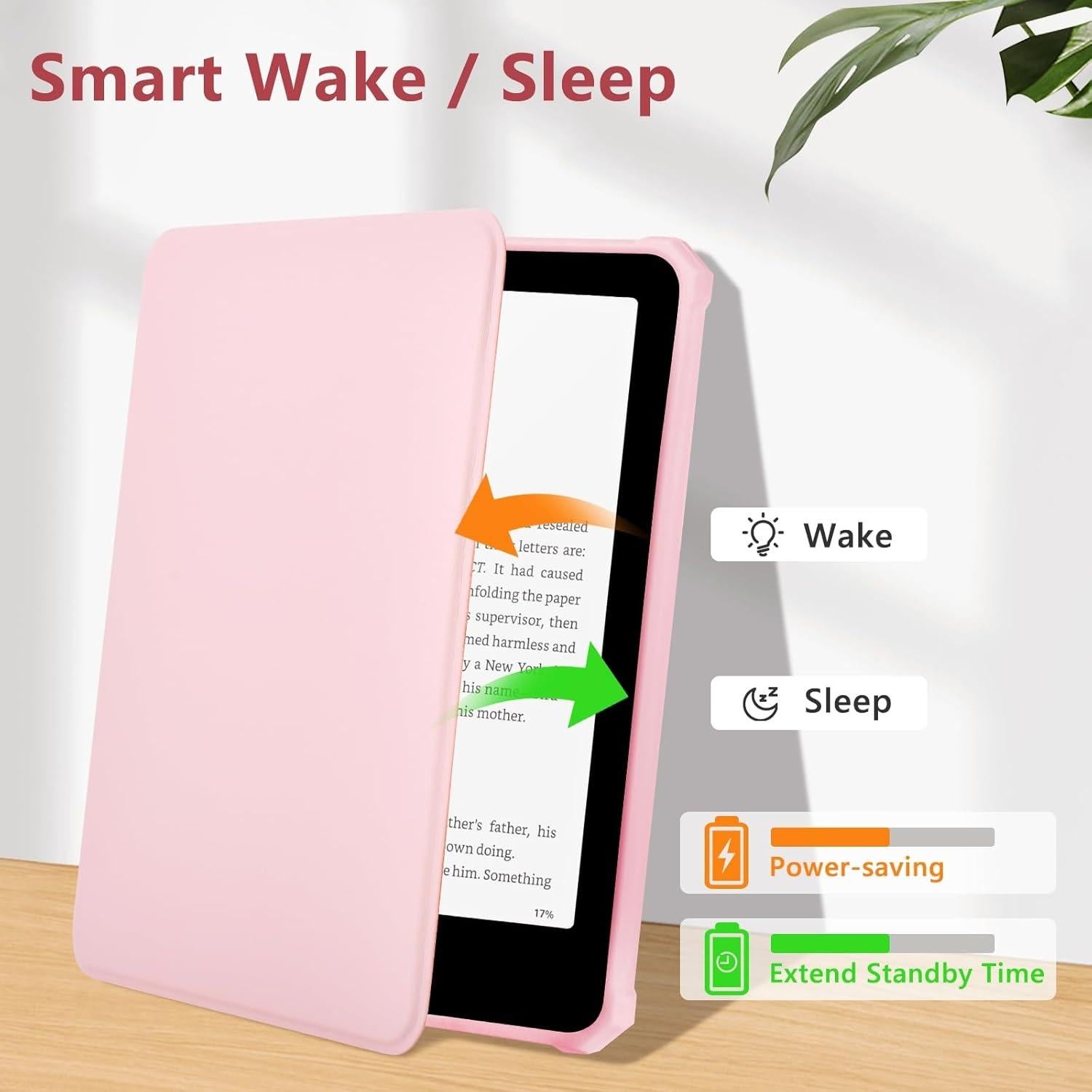 Funda FUWANG para Kindle Paperwhite 12ª Gen 7" Rosa 2024