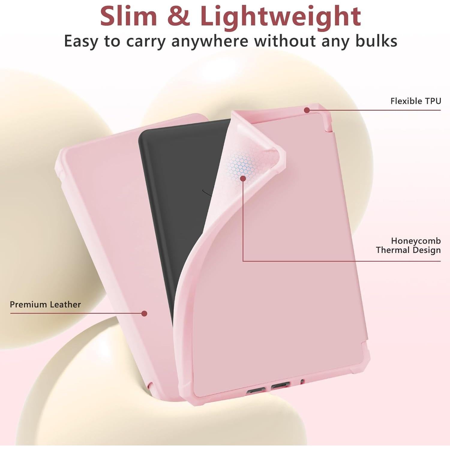 Funda FUWANG para Kindle Paperwhite 12ª Gen 7" Rosa 2024